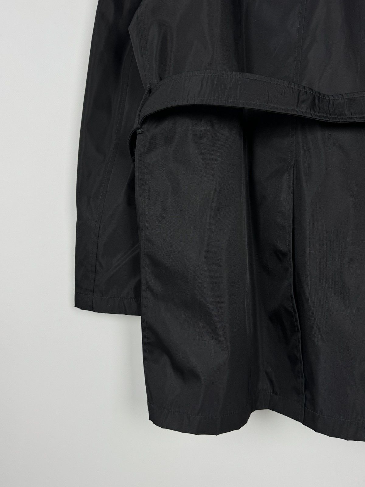 Prada Prada Milano Nylon Black Midi Women’s Trench Coat Size S / US 4 / IT 40 - 18 Thumbnail