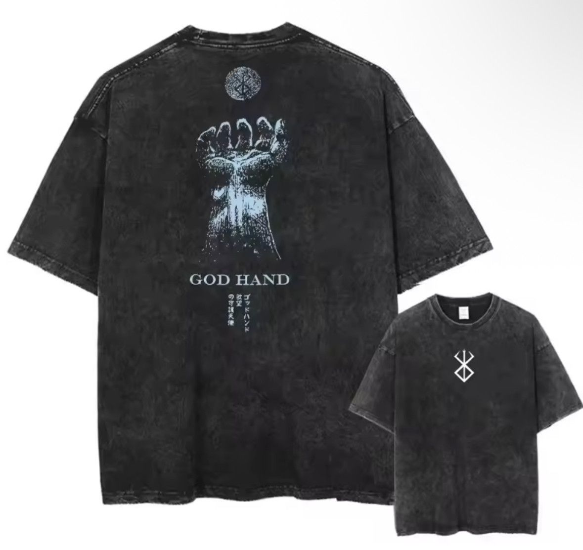 Japanese Brand Hip Hop Vintage God Hand Anime Graffiti Washed T-Shirt Size US S / EU 44-46 / 1 - 1 Thumbnail
