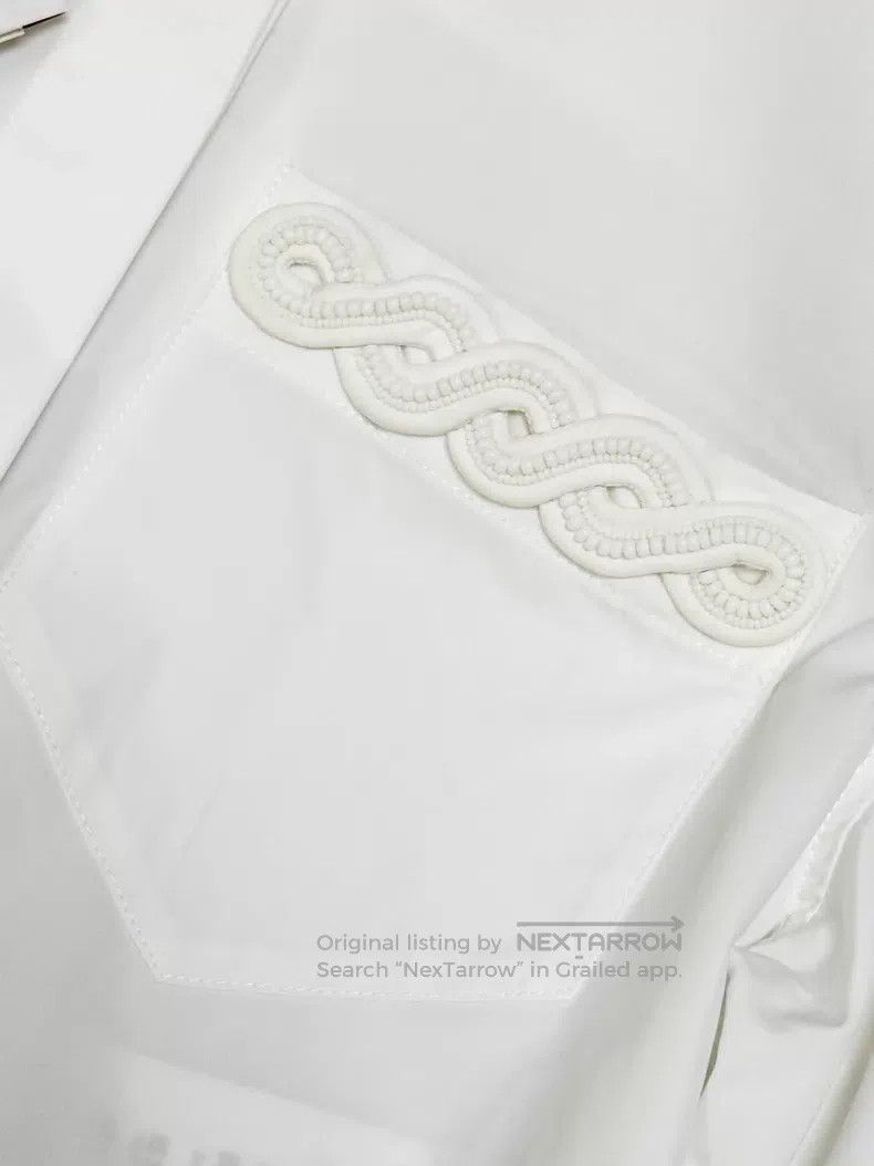 Valentino Valentino White heavy-duty beaded cord design oversized to Size XS / US 0-2 / IT 36-38 - 3 Thumbnail
