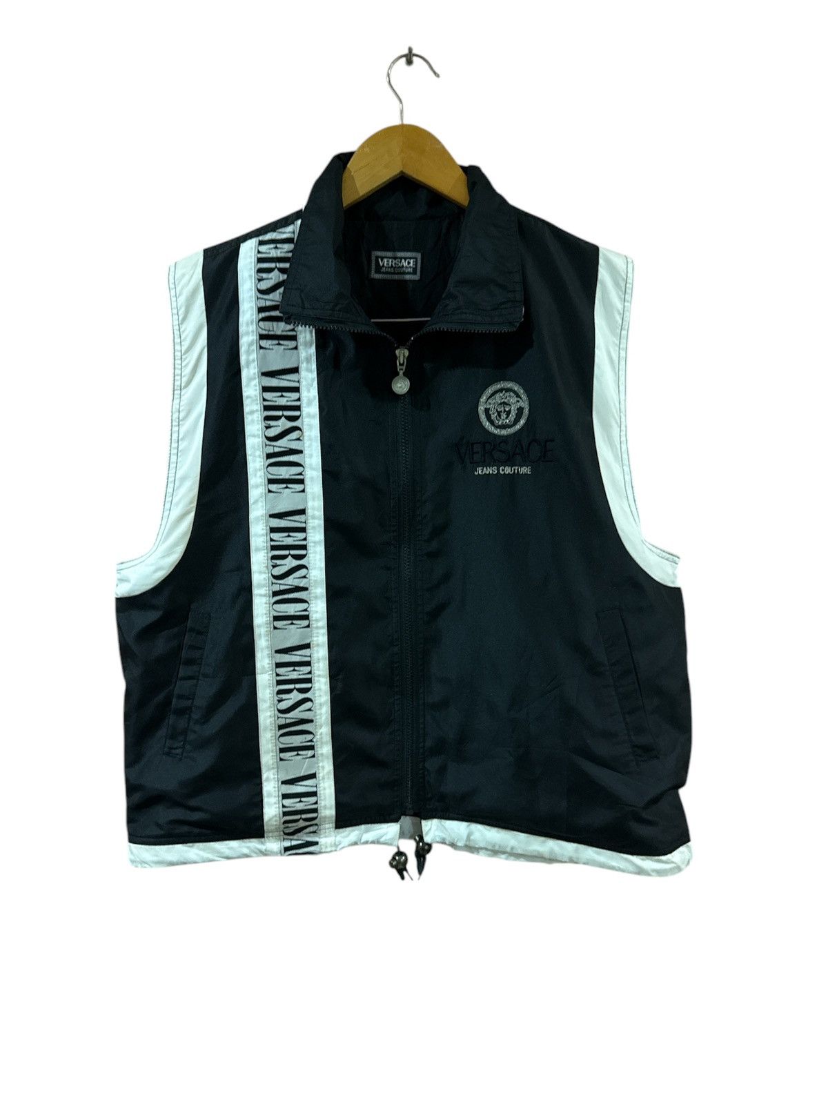 Designer × Versace Vintage Vest Versace Big Logo Spellout Size US L / EU 52-54 / 3 - 1 Thumbnail