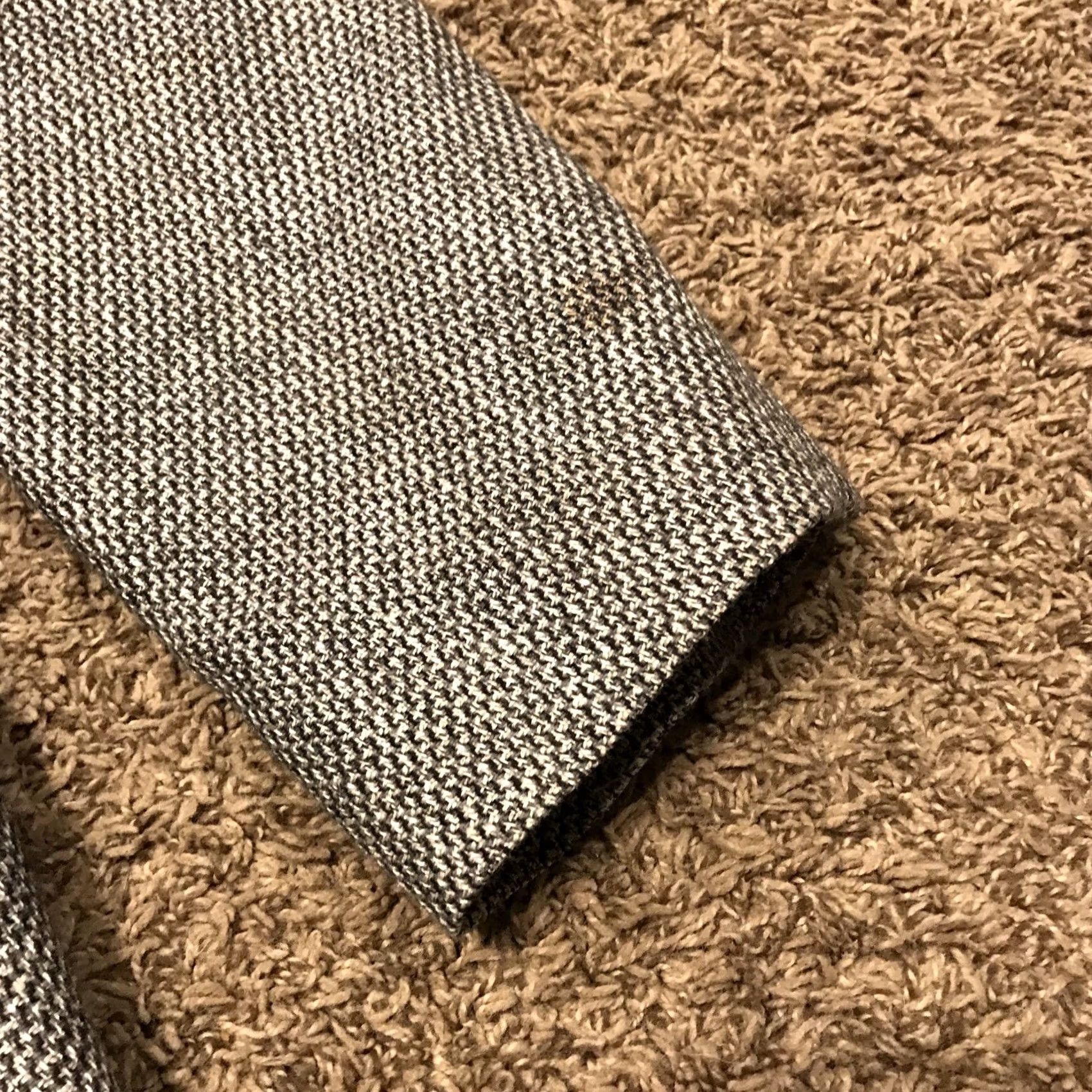 Haggar Haggar Blazer Shirt Sports Men 44 Gray Wool Tweed 100% Wool Single-Breasted Two-Button Notch Lapel Jacket VINTAGE Size 44R - 3 Thumbnail