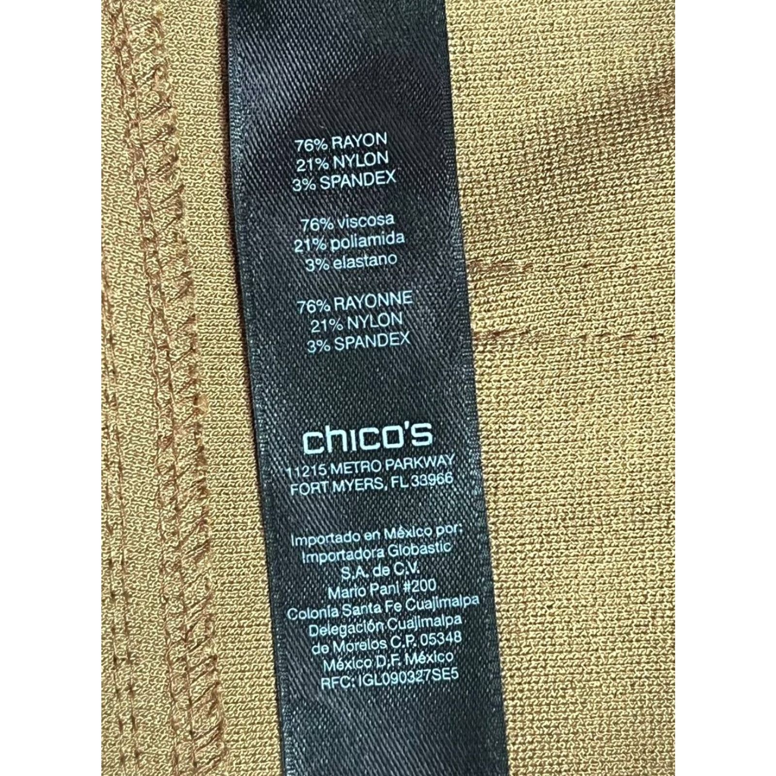 Vintage Chico's Slim Cropped Pants 00R Women Brown Knit Stretch Comfort Pockets Easy Care Slimming Straight 00R Women Cropped Pants Brown Size 24" / US 00 / IT 34 - 7 Thumbnail