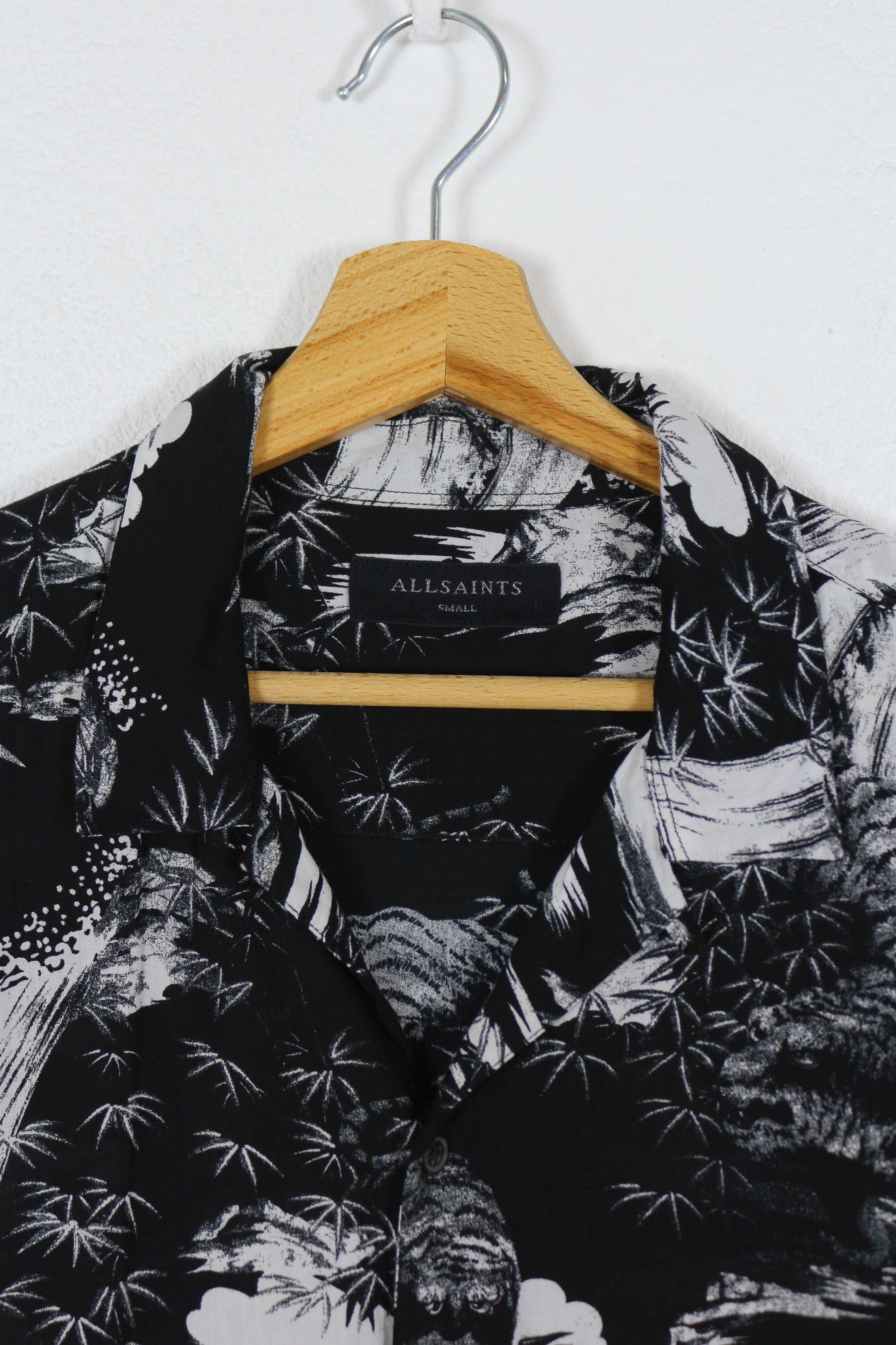 Allsaints Allsaints Sunda Japanese Printed Viscose Open Collar Shirt Size US M / EU 48-50 / 2 - 2 Thumbnail