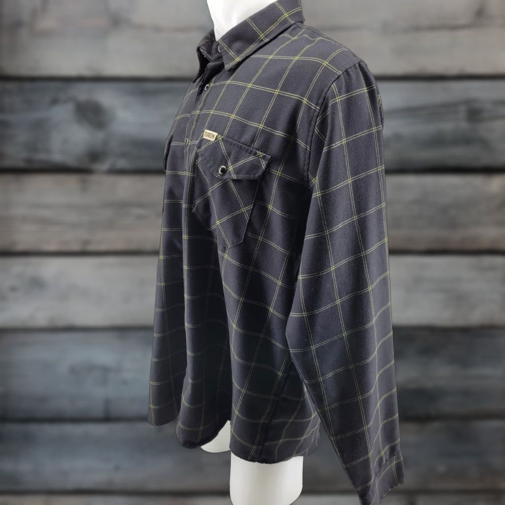 Vintage Dixxon Flannel Stay Gold Mens XL Black Gold Plaid Pearl Snap Long Sleeve Shirt Size US XL / EU 56 / 4 - 1 Thumbnail