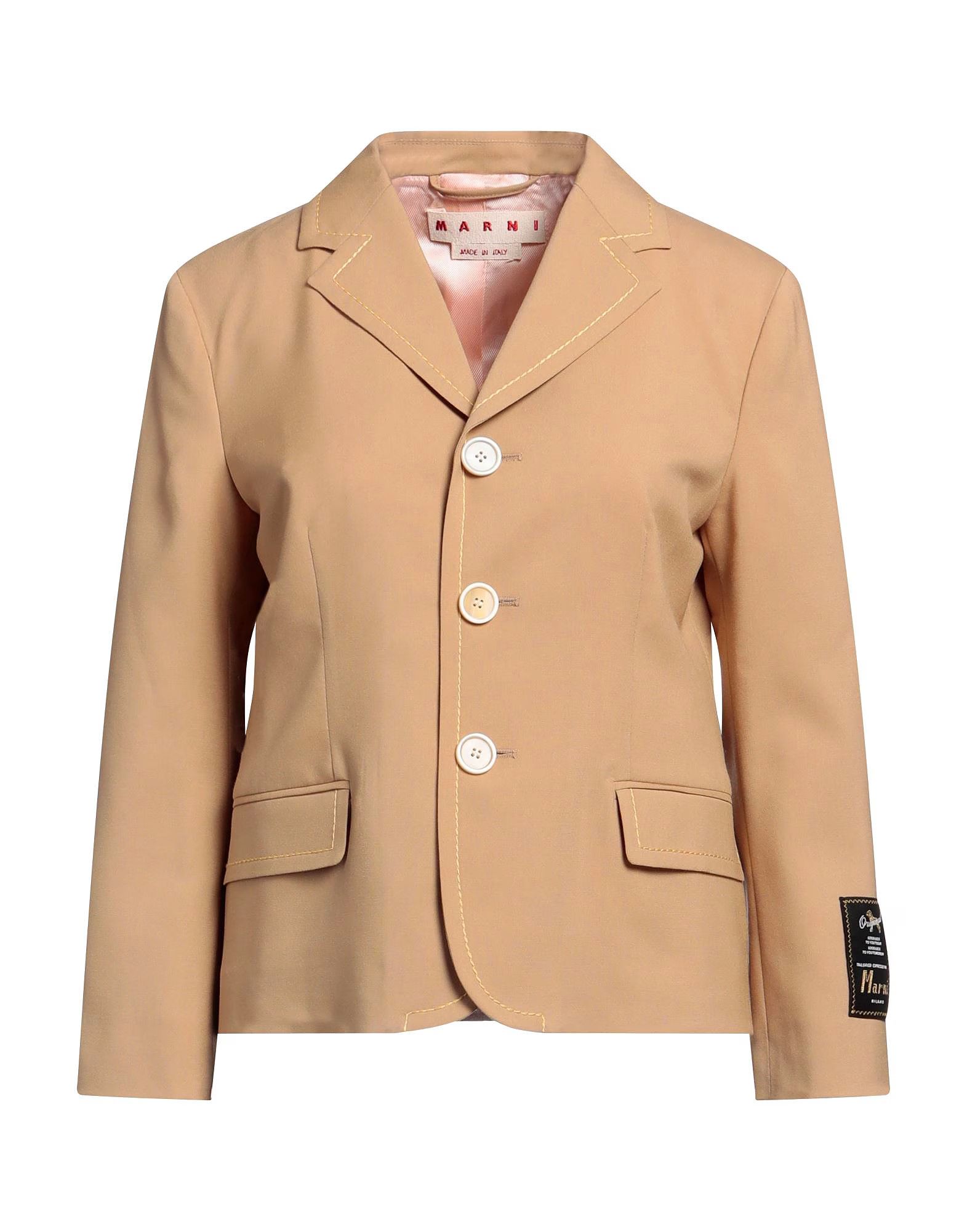 Marni o1f1d3z0725 Blazer in Beige Size M / US 6-8 / IT 42-44 - 1 Thumbnail