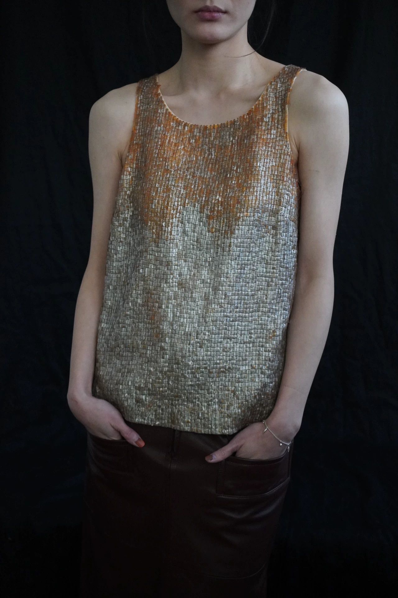 Loewe LOEWE 80s Hand-Sewn Sequins Silk Gradient Vest M Size M / US 6-8 / IT 42-44 - 2 Thumbnail
