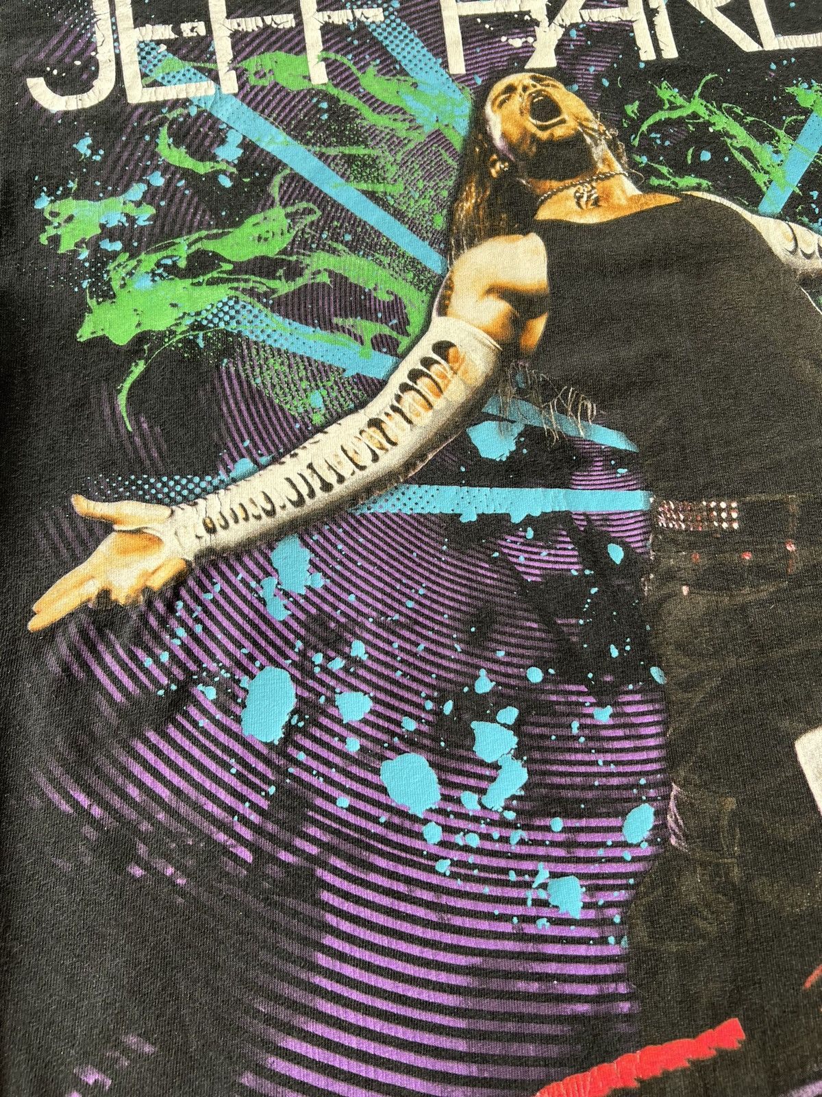 WWE Vintage 2009 Jeff Hardy WWE Wrestling Black Y2k T-shirt Size US M / EU 48-50 / 2 - 7 Thumbnail