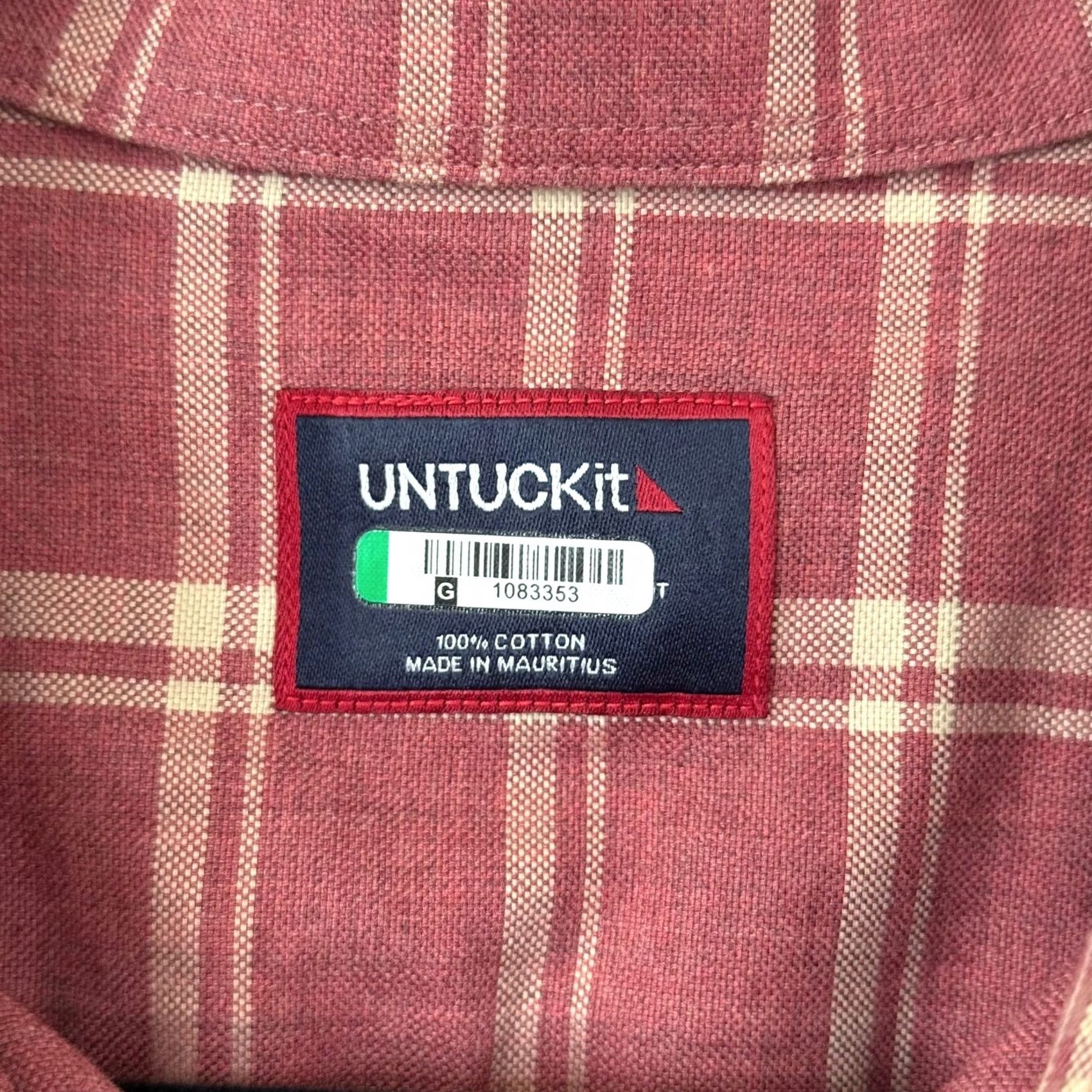 UNTUCKit UNTUCKit Red Plaid Button Down Flannel Long Sleeve Cotton Mens-L Size US L / EU 52-54 / 3 - 5 Thumbnail