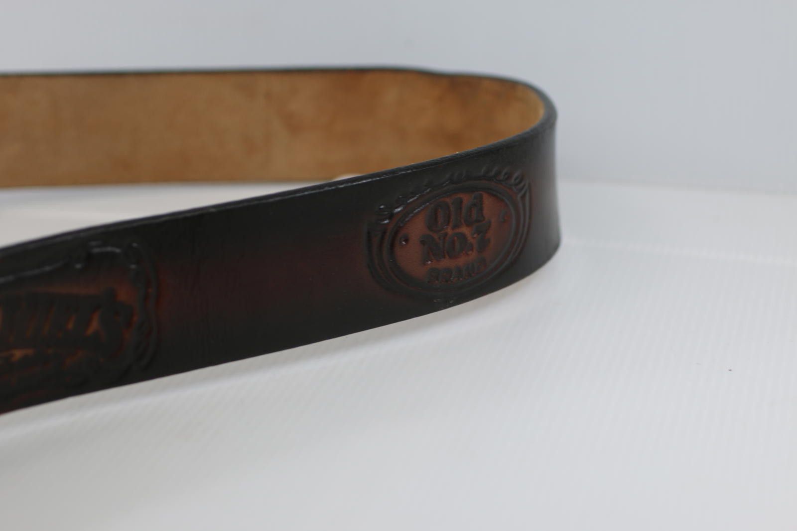 Other Vintage Jack Daniel’s Leather Belt Brass Buckle '89 Licensed Size ONE SIZE - 5 Thumbnail
