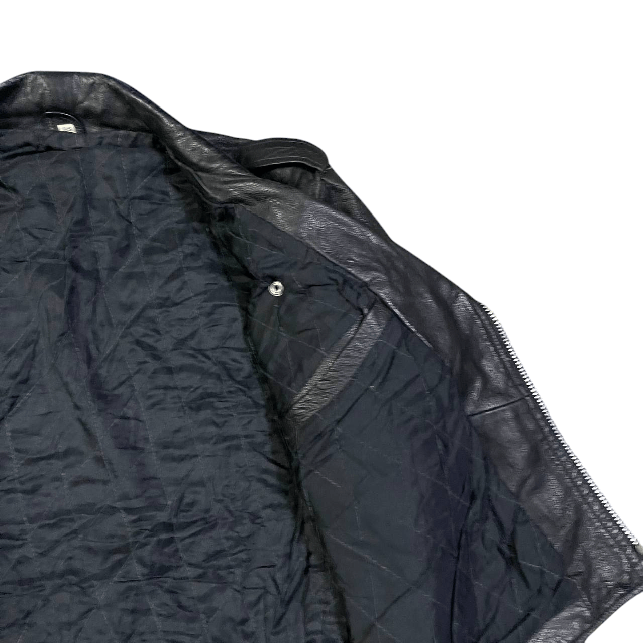 Leather Vintage Motorcycle Rider Leather Jacket Double Collar Size US M / EU 48-50 / 2 - 8 Thumbnail