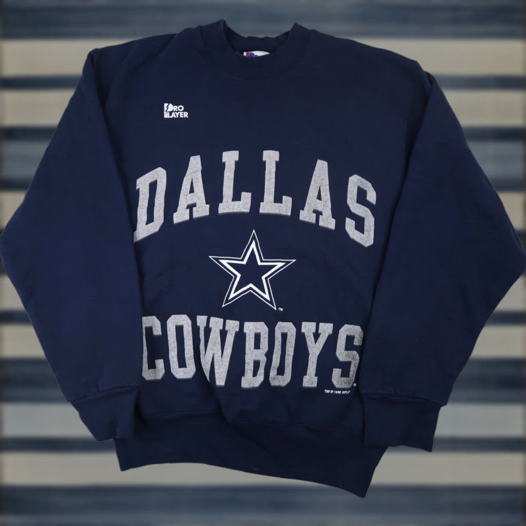 Pro Player VINTAGE Pro Player Dallas Cowboys Sweatshirt Shirt Mens Medium Blue Spellout Graphic 90s Mens Size US M / EU 48-50 / 2 - 1 Thumbnail