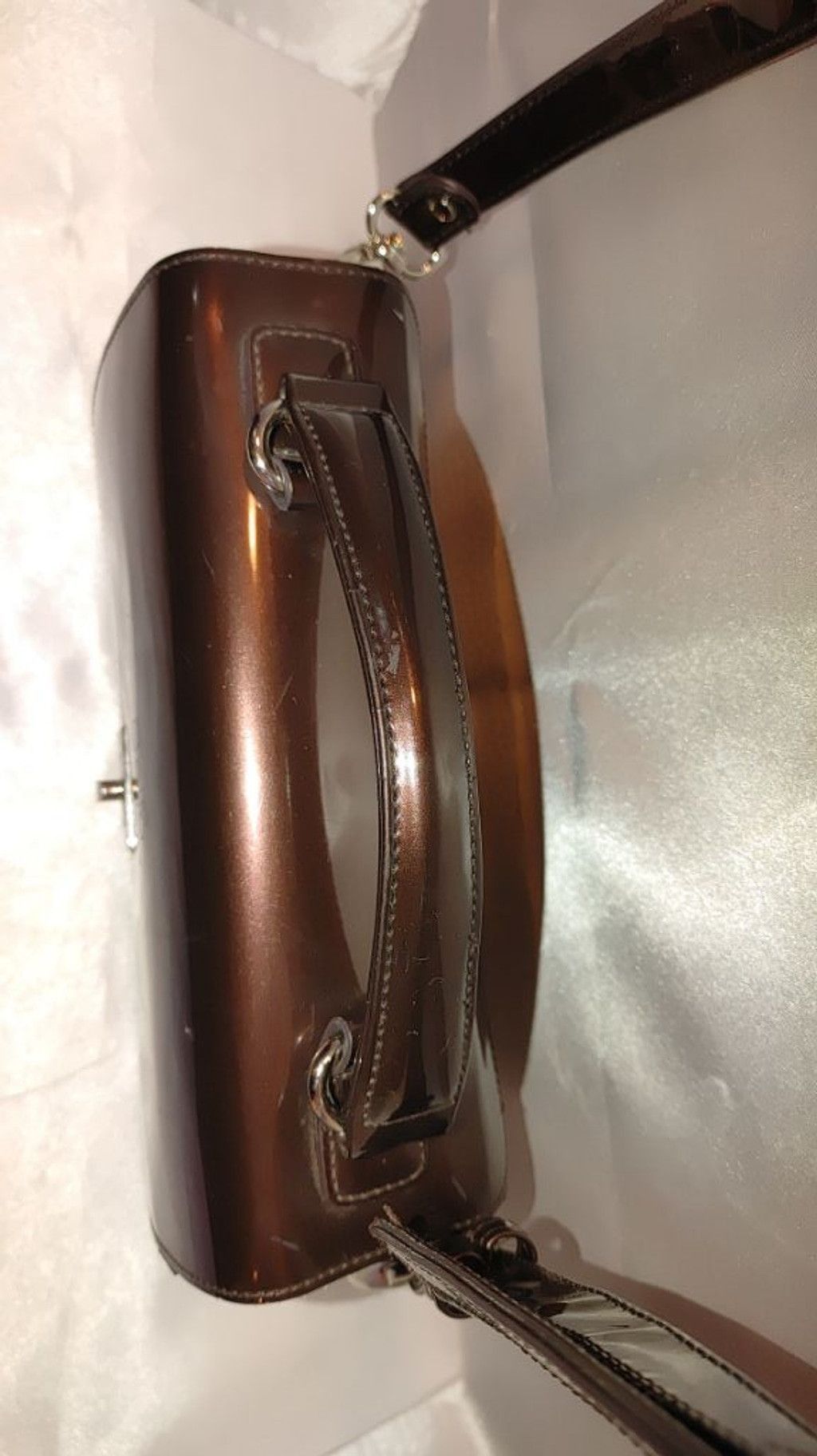 Being Hunted Beijo Metallic Purple Patent Leather Crossbody w. Built Size ONE SIZE - 5 Thumbnail