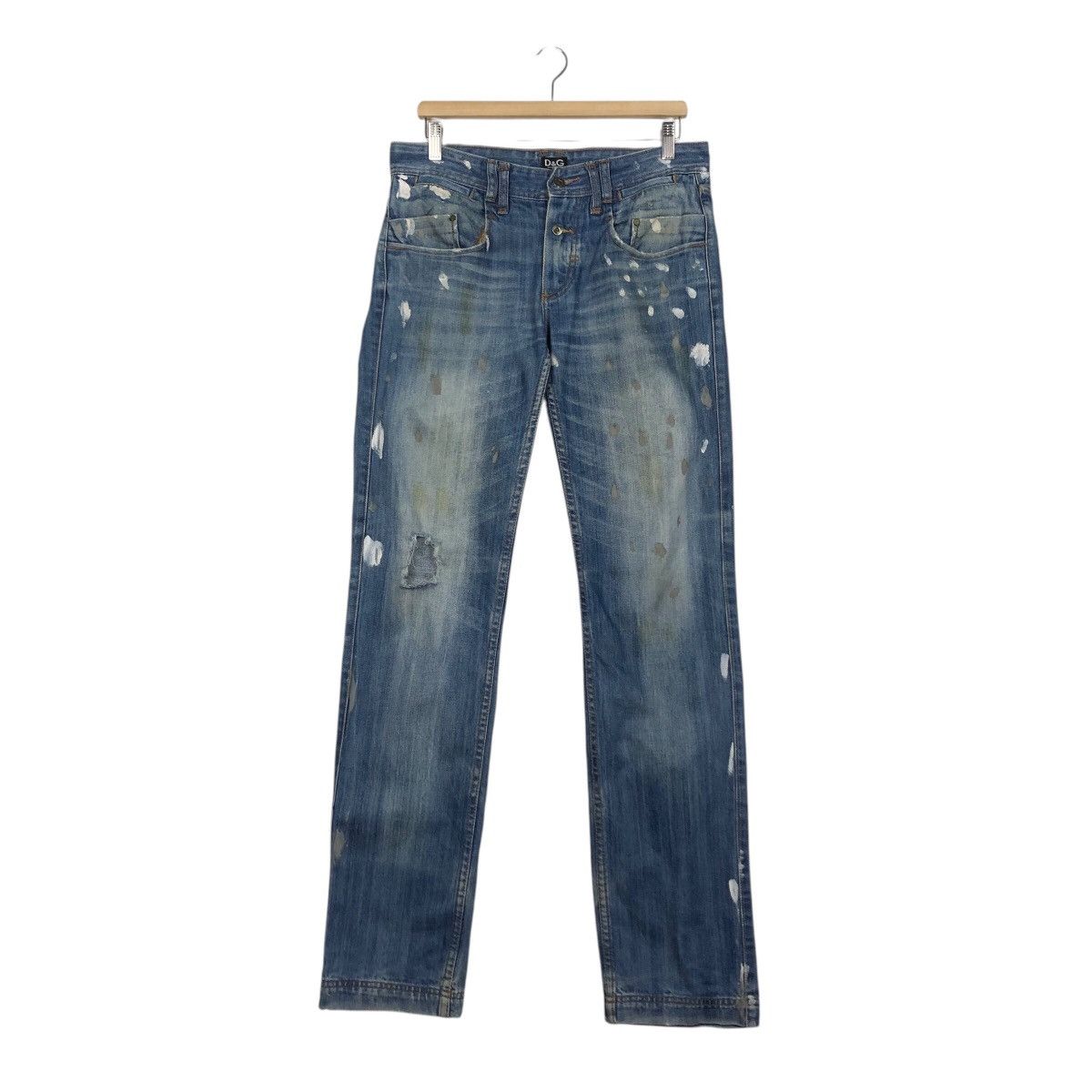 Dolce & Gabbana 📌Vintage Distressed Denim Jeans D&G Made in Italy Size US 34 / EU 50 - 2 Thumbnail