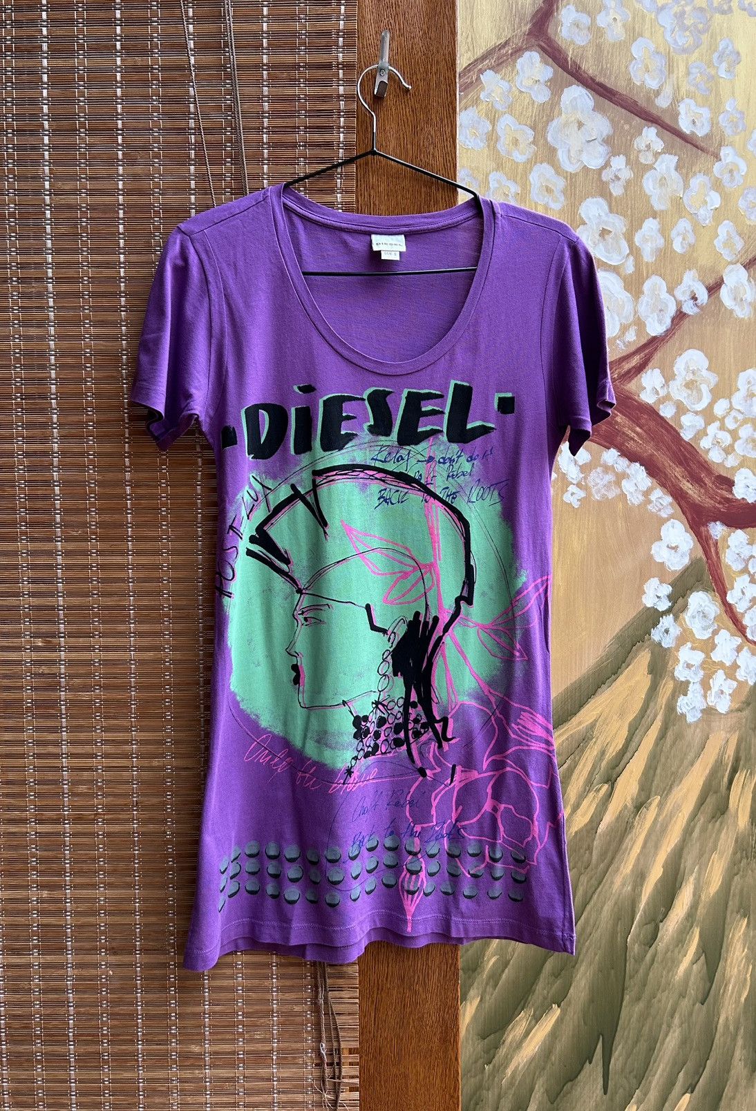 Diesel Y2K Diesel Punk Girl Logo Black Printed T-Shirt Size S Size S / US 4 / IT 40 - 1 Thumbnail