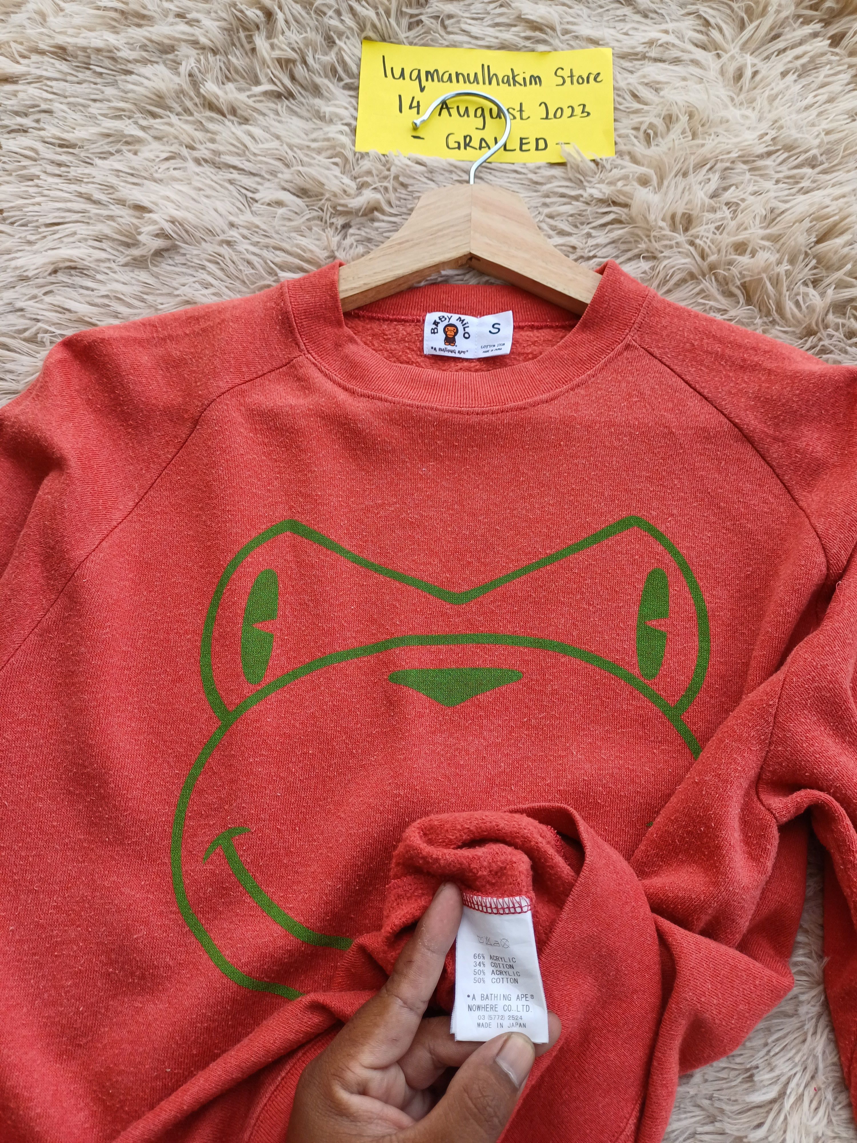 Bape Vintage Baby Milo Crewneck Size US S / EU 44-46 / 1 - 7 Thumbnail