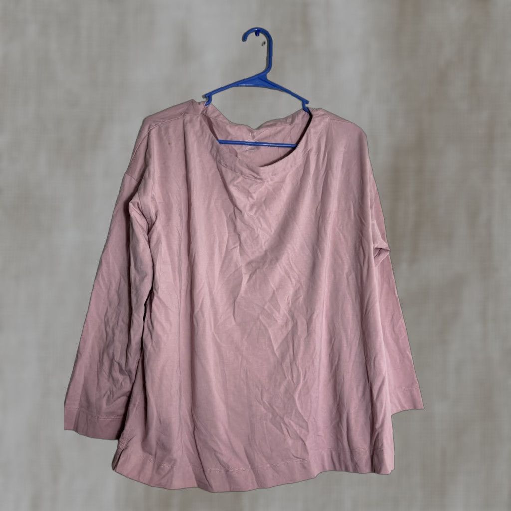 J. Jill J. Jill Top Womens PXL Pink Luxe Supima Cotton T-Shirt Long Sleeve Size XL / US 12-14 / IT 48-50 - 1 Thumbnail