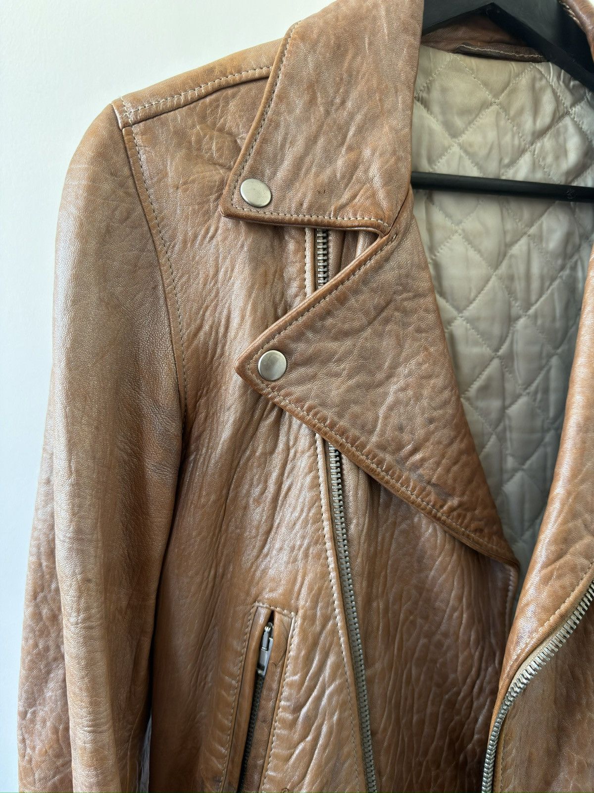 Maison Margiela SS07 Silver-Coated Perfecto Jacket Size US S / EU 44-46 / 1 - 8 Thumbnail