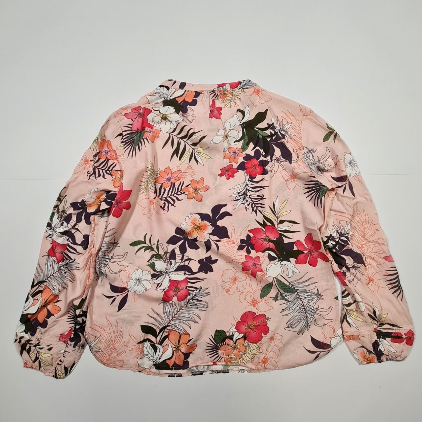 CO Betty & CO Womens Blouse Pink 12 UK Floral Long Sleeves Henley Pullover Casual Travel Ladies Top Size XL / US 12-14 / IT 48-50 - 5 Thumbnail