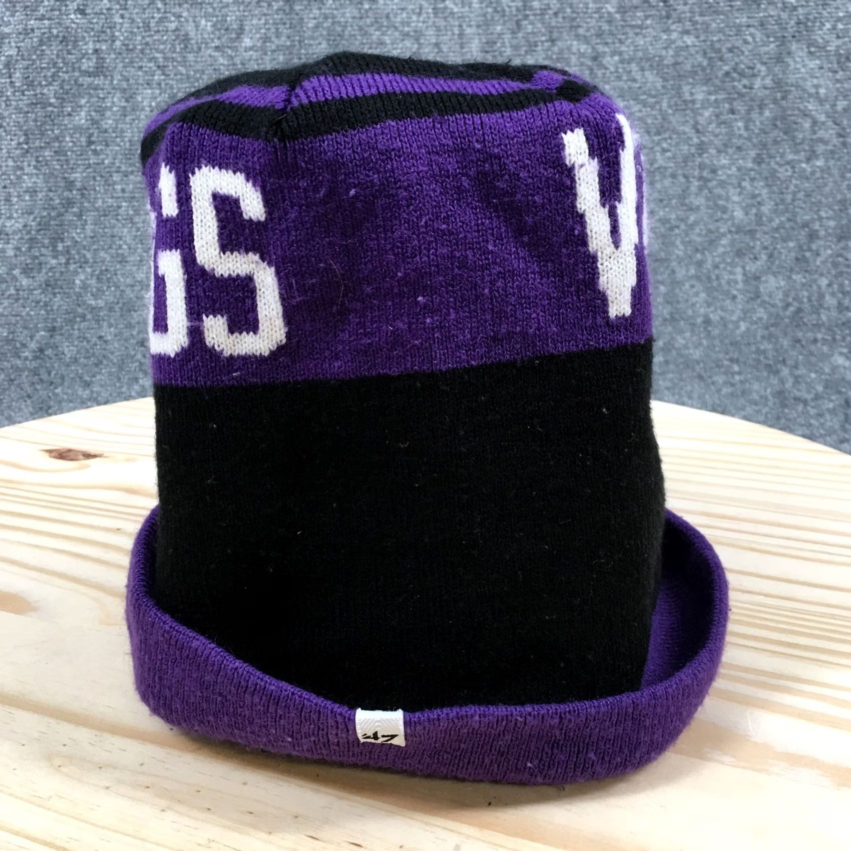 47 47 Minnesota Vikings NFL Winter Beanie Hat Unisex Purple OS Knitted Acrylic Size ONE SIZE - 4 Thumbnail