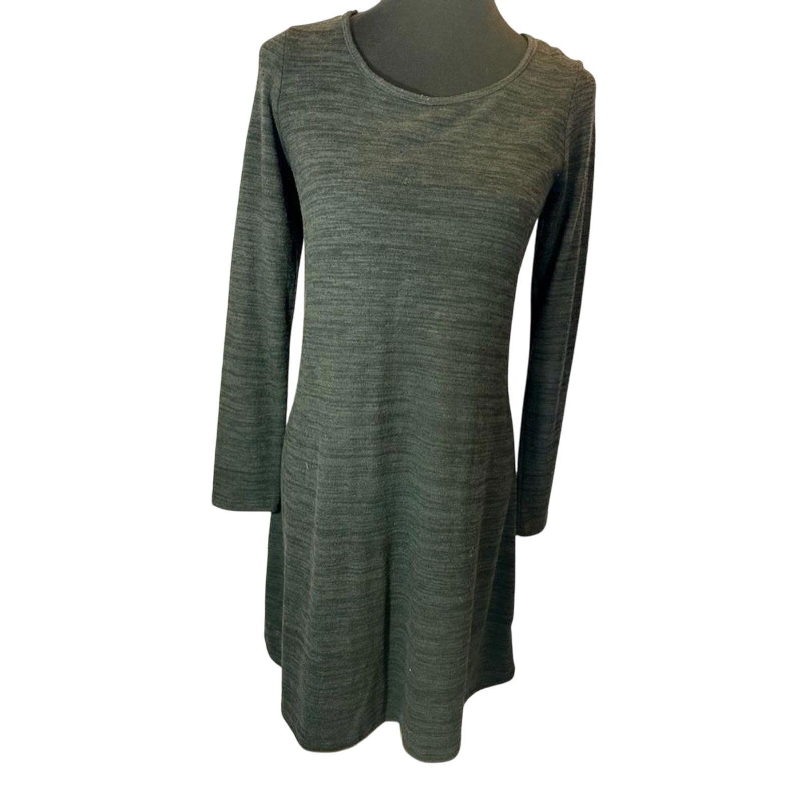 Designer NWT Elegant Gray Long Sleeve Dress with Lace Detail Size XS / US 0-2 / IT 36-38 - 2 Thumbnail