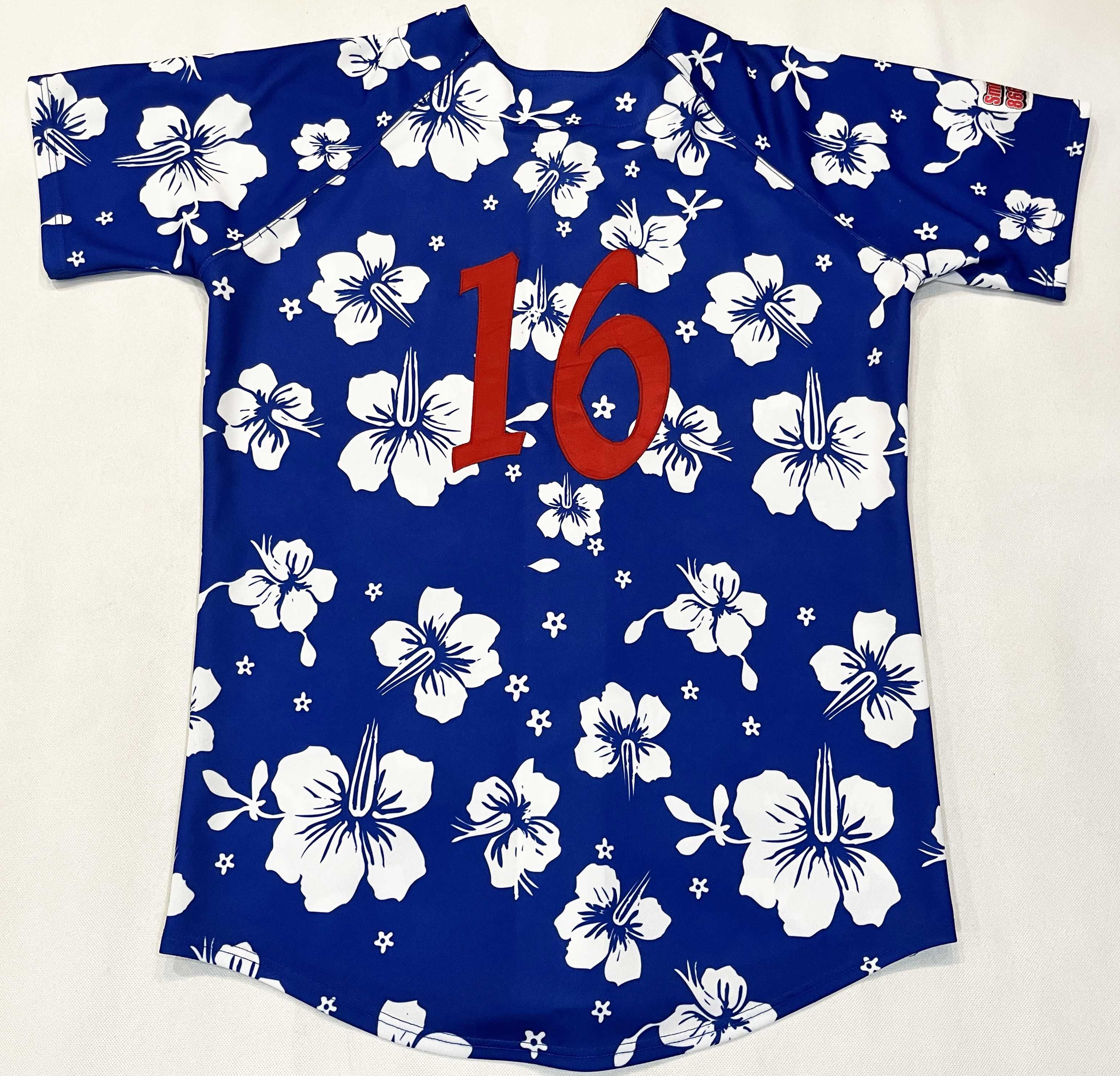 Vintage OT Sports Auburn Doubledays #16 Baseball Hawaiian Jersey Size US L / EU 52-54 / 3 - 5 Thumbnail