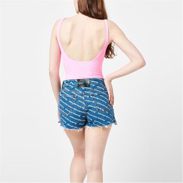 Alexander Wang o1g2r1mq0824 Logo Textured Swimsuits in Pink Size L / US 10 / IT 46 - 4 Thumbnail