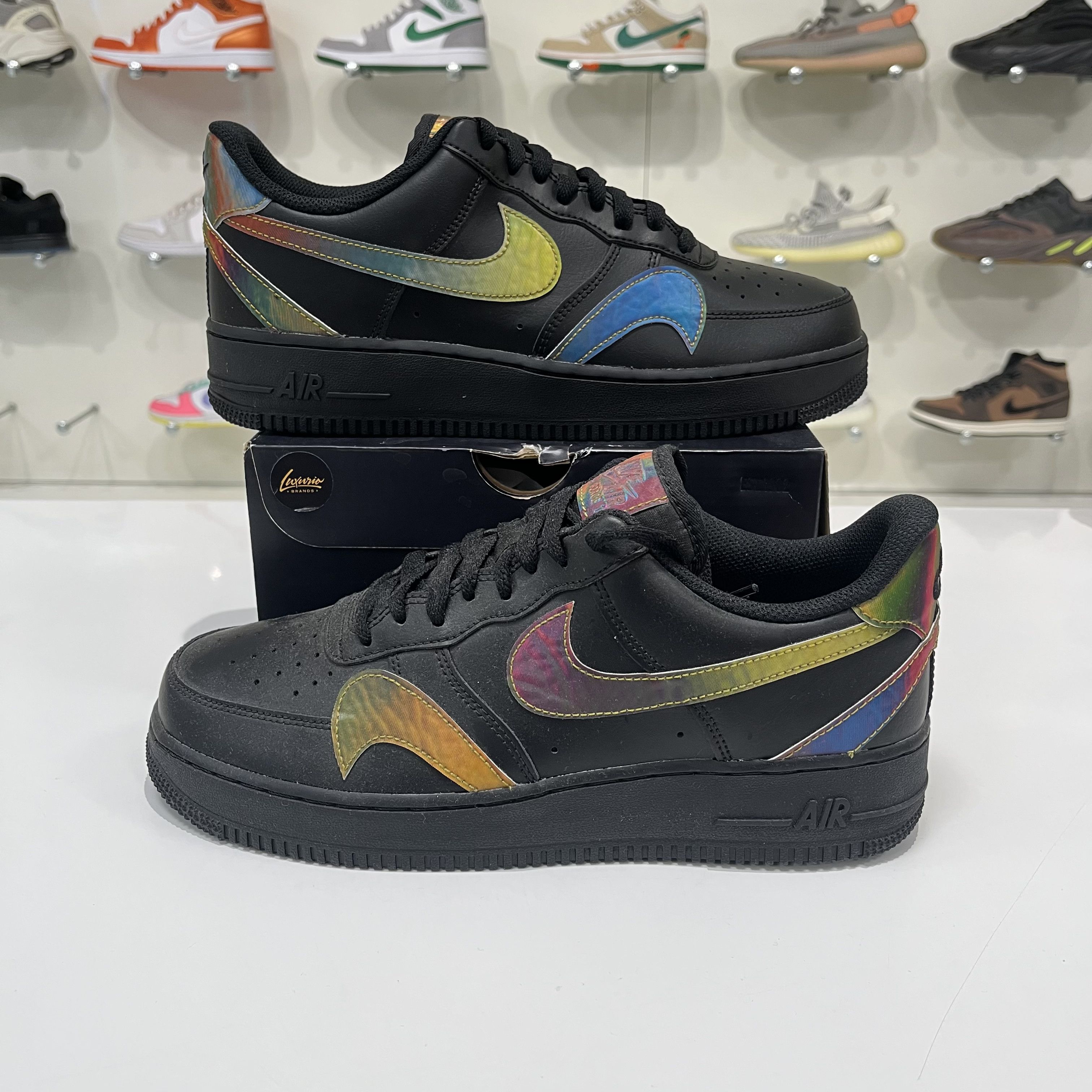 Nike Nike Air Force 1 Low Misplaced Swoosh Black Multi Size US 9 / EU 42 - 1 Thumbnail