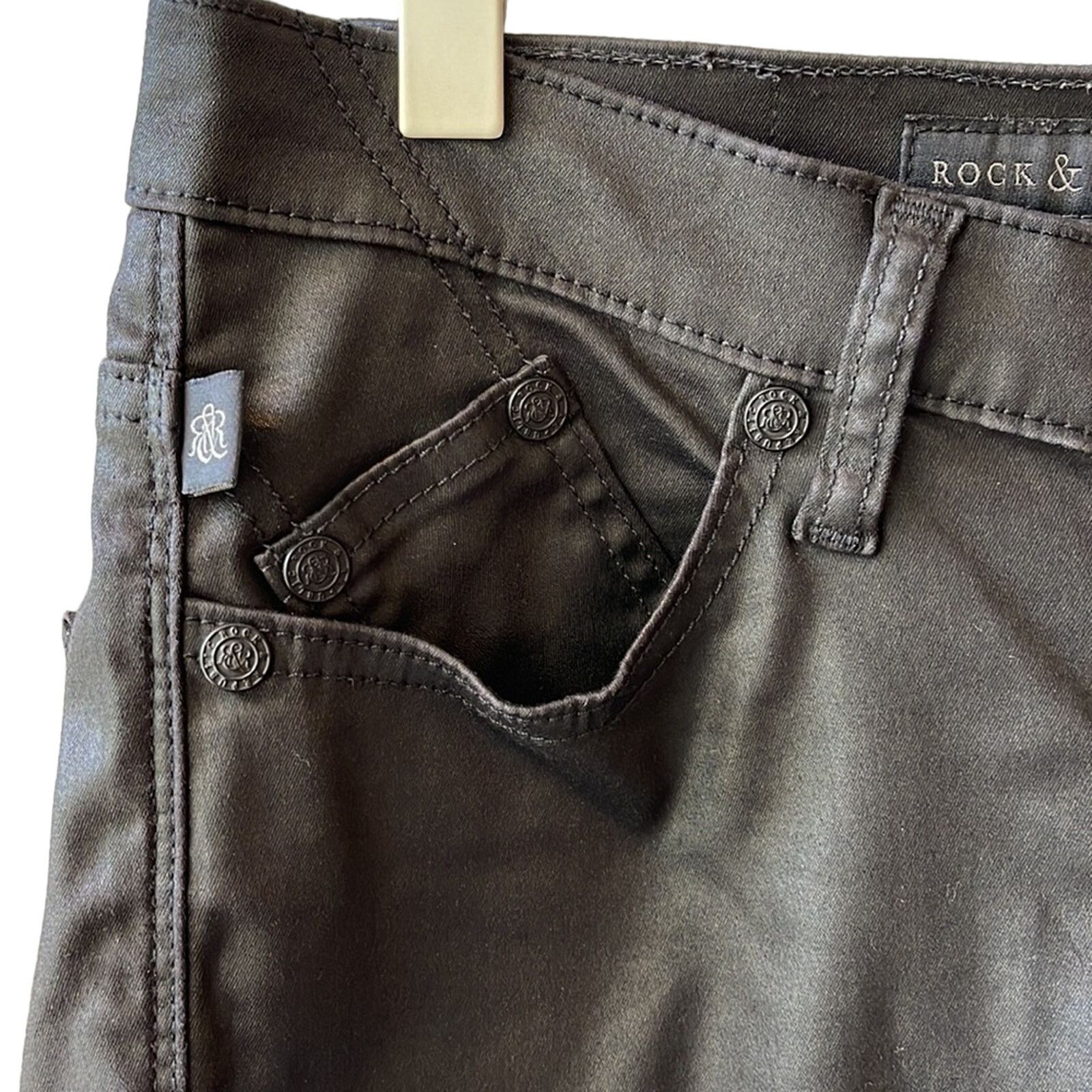 Rock & Republic Rock and Republic Berlin Black Coated Skinny Jeans Size 4M Size 27" / US 4 / IT 40 - 2 Thumbnail
