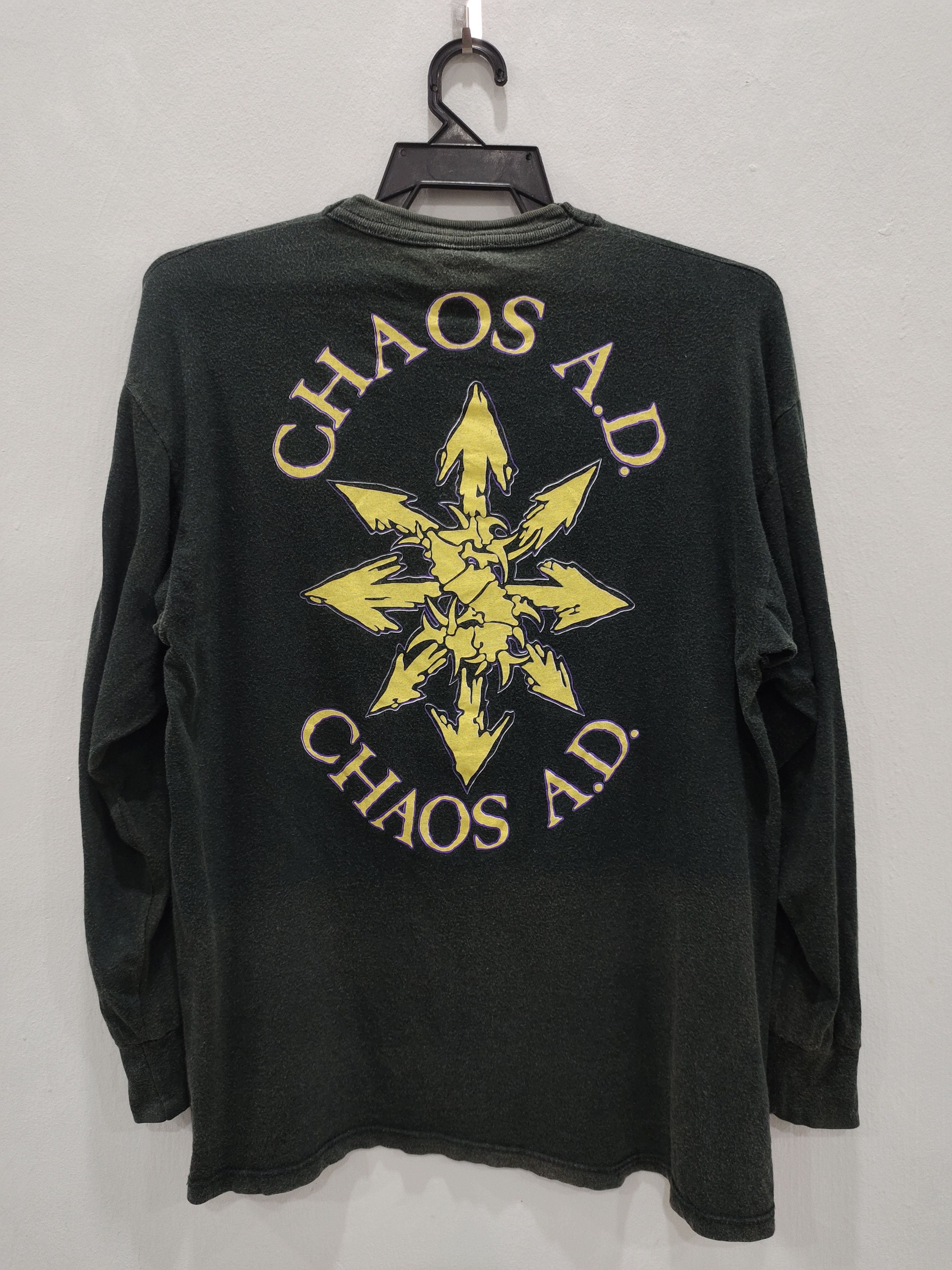 Band Tees Vintage 90s Sepultura Chaos A.D Long Sleeve Tees Size US L / EU 52-54 / 3 - 2 Thumbnail