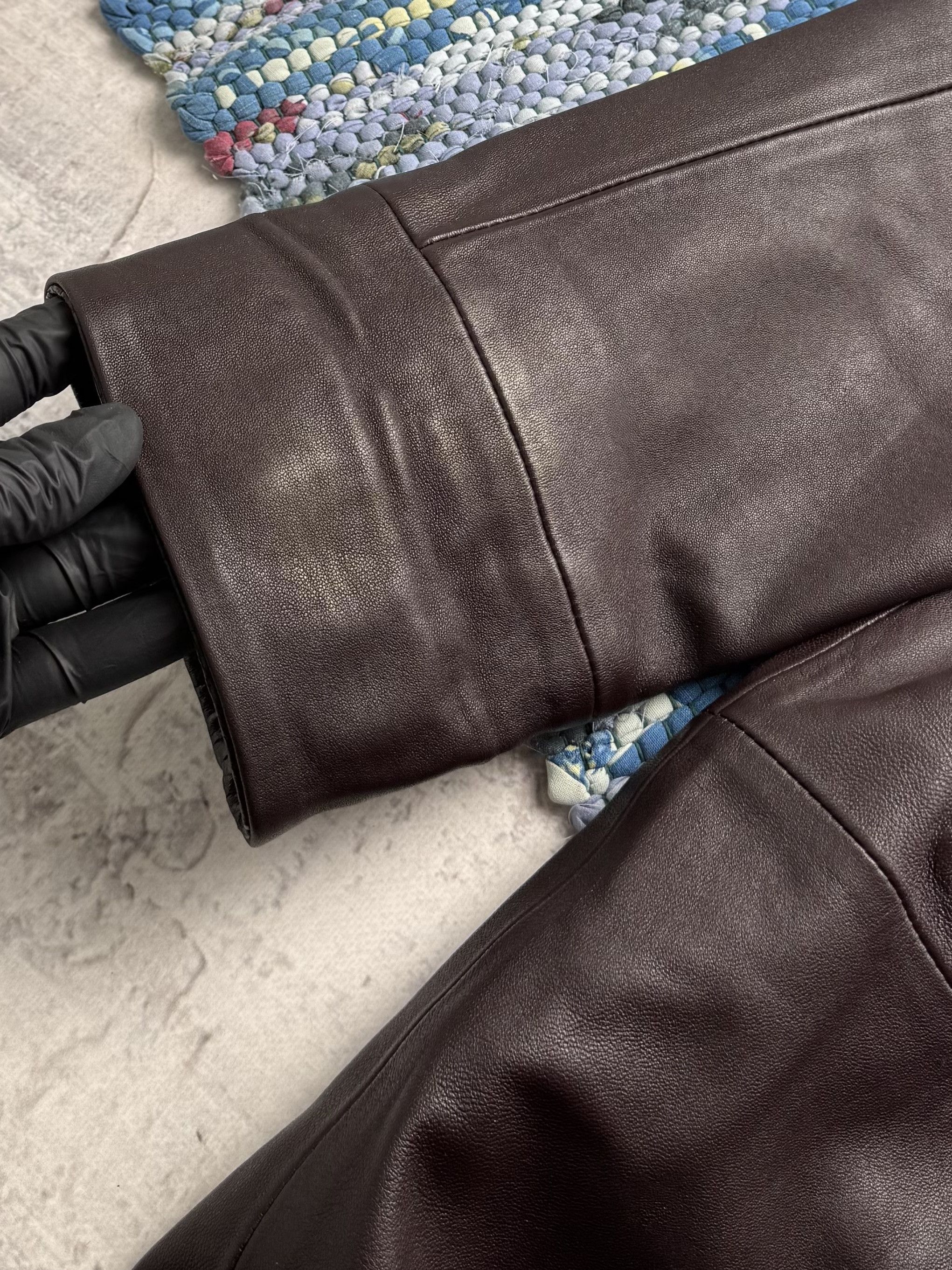 Vintage Vintage Long Leather Coat A8(V1)D15 Size L / US 10 / IT 46 - 8 Thumbnail