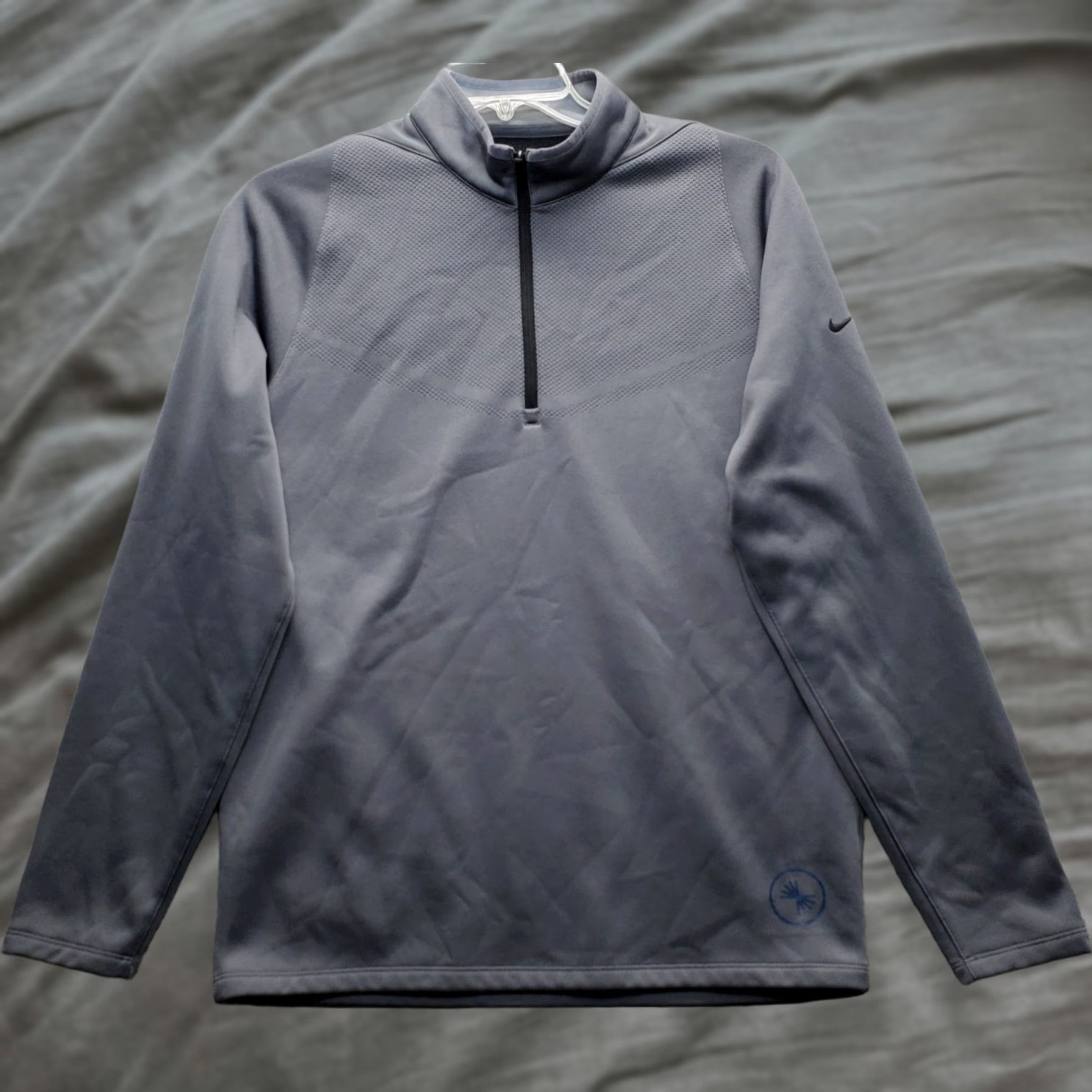 Nike Nike Golf Sweatshirt Mens M Gray Fleece Lined Dri-Fit Mock Neck Quarter Zip Size US M / EU 48-50 / 2 - 1 Thumbnail