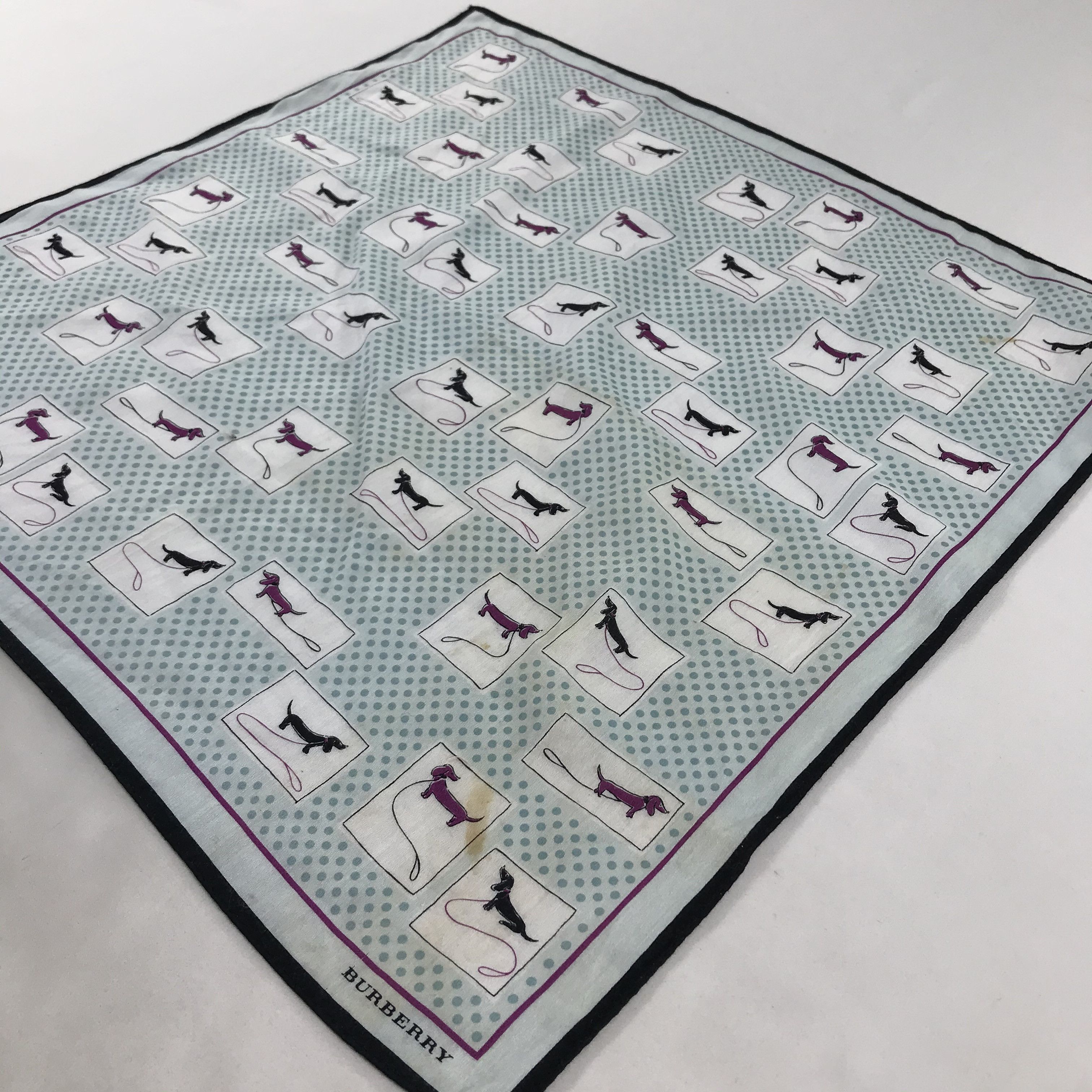 Burberry × Vintage Burberry Bandana / Handkerchief / Neckerchief - S1883 Size ONE SIZE - 2 Thumbnail