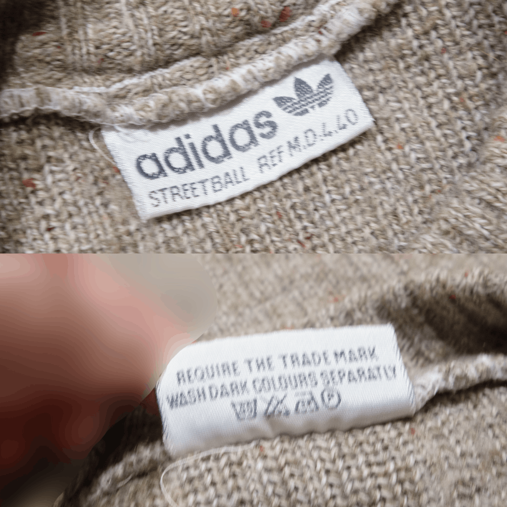 Adidas 90S Logo Melange Wool Knit Size US L / EU 52-54 / 3 - 7 Thumbnail