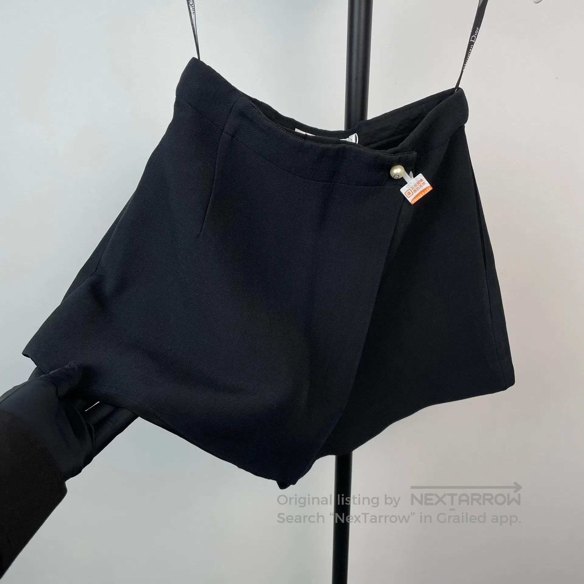 Dior Dior Black Silk Blended High-waisted CD Buckle Skirt Pants Size 33" - 3 Thumbnail