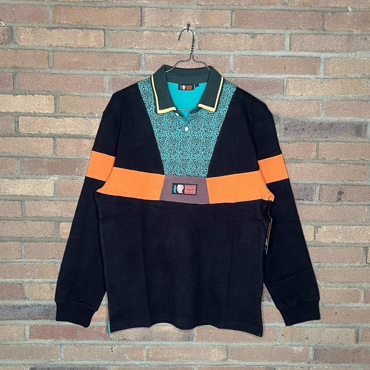 Long Sleeve Rugby Shirt - Black Multi – Brain Dead