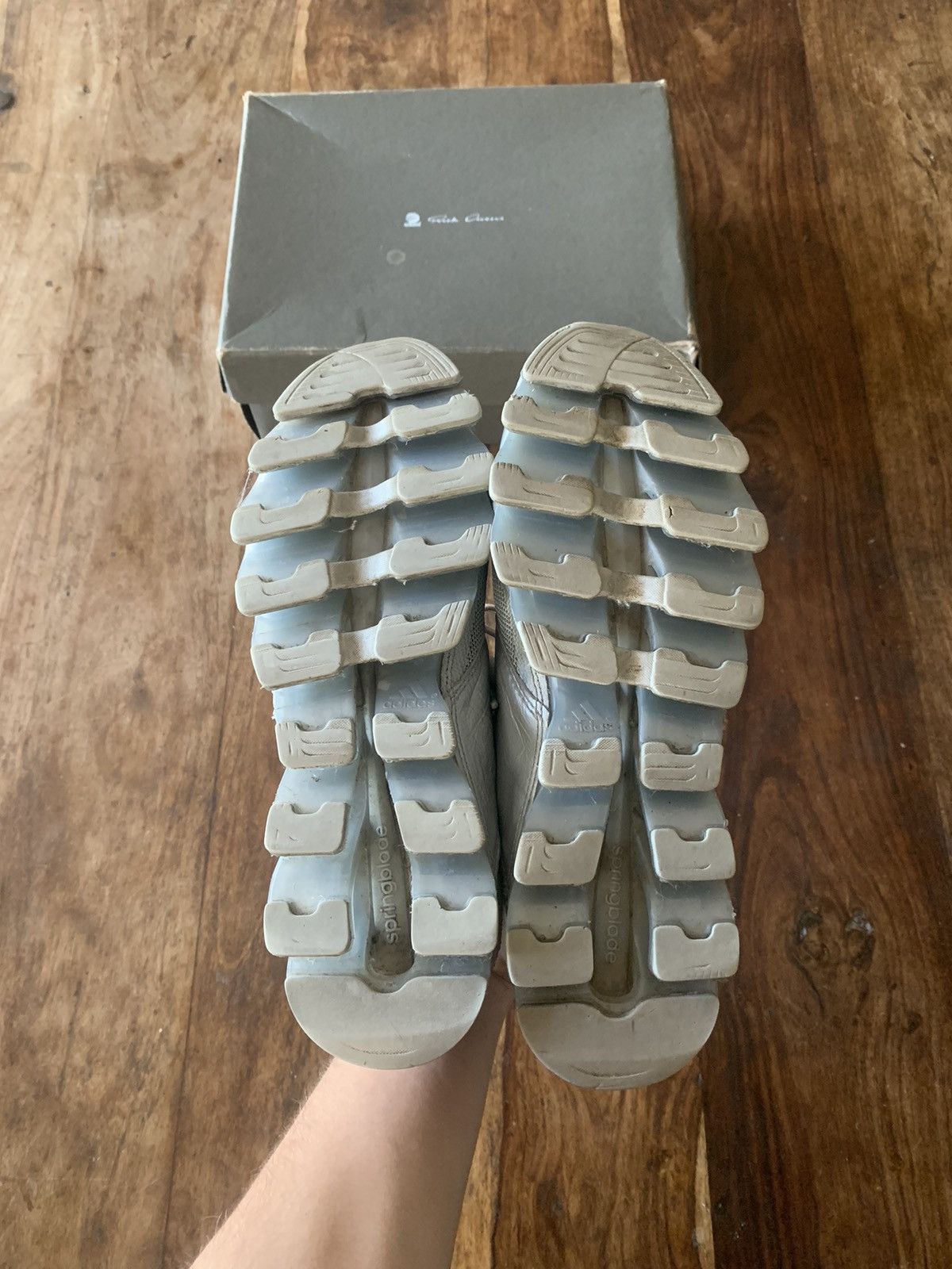 Adidas × Rick Owens SS2015 Rick Owens ‘Faun’ Adidas Springblade Low Silver Grey Size US 6.5 / IT 36.5 - 6 Thumbnail