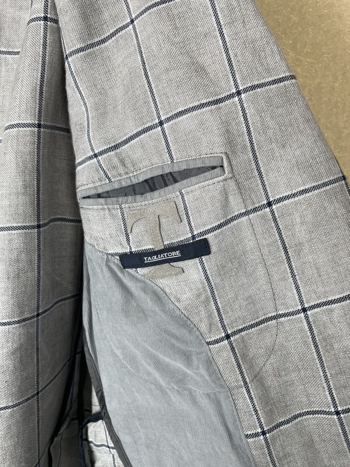 Tagliatore Tagliatore Linen Delavé Blazer Mens L 54 Grey Made in Italy Size 54R - 8 Thumbnail