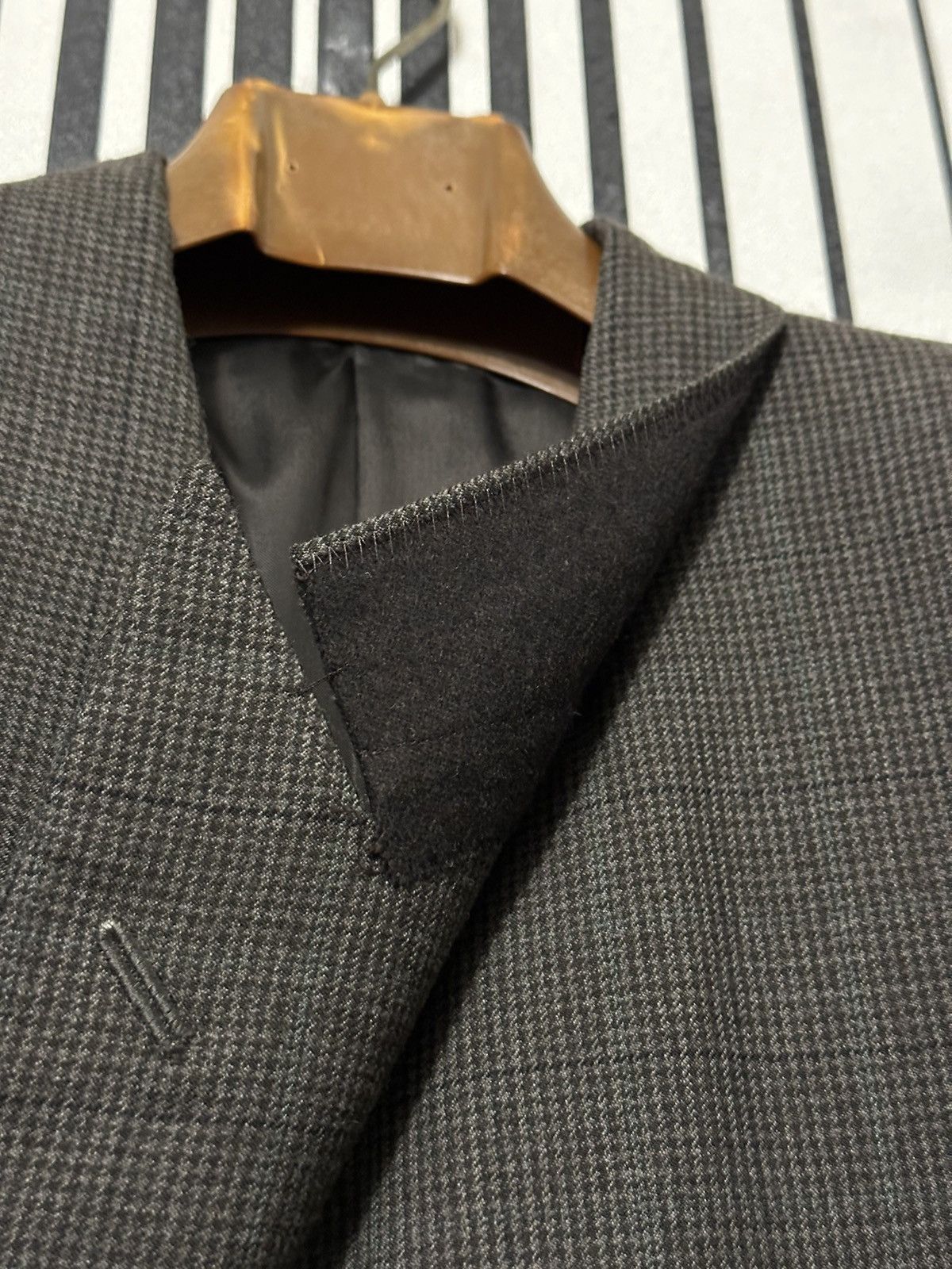 Comme des Garcons A/W89 Comme des Garcons Plaid Brown/Gray Luxury Wool Suit Size 48R - 9 Thumbnail