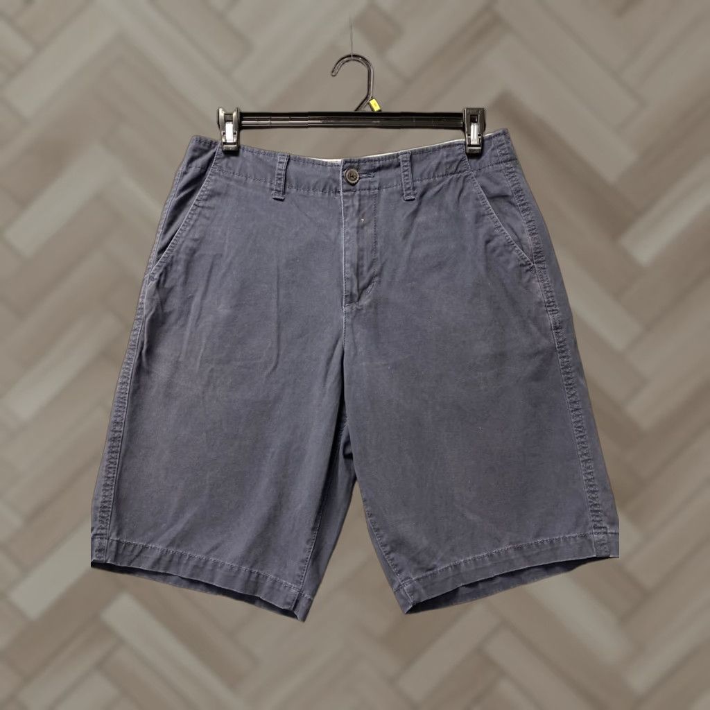 American Eagle Outfitters American Eagle Chino Shorts Mens 32 Navy Blue Casual Comfort Flat Front Size US 32 / EU 48 - 1 Thumbnail