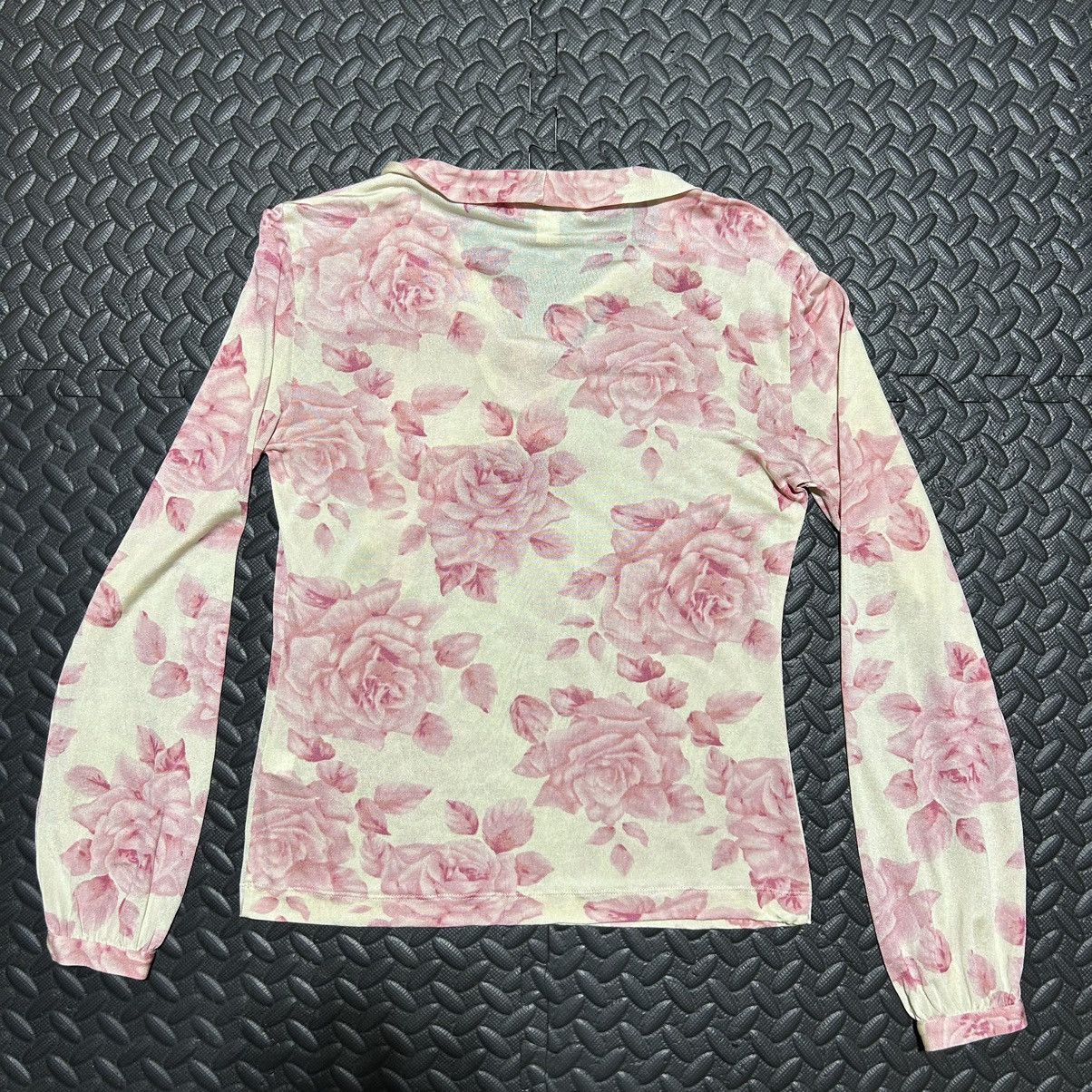 Banana Republic Vintage Banana Republic Silk Tie Neck Blouse Floral Small Size S / US 4 / IT 40 - 10 Thumbnail
