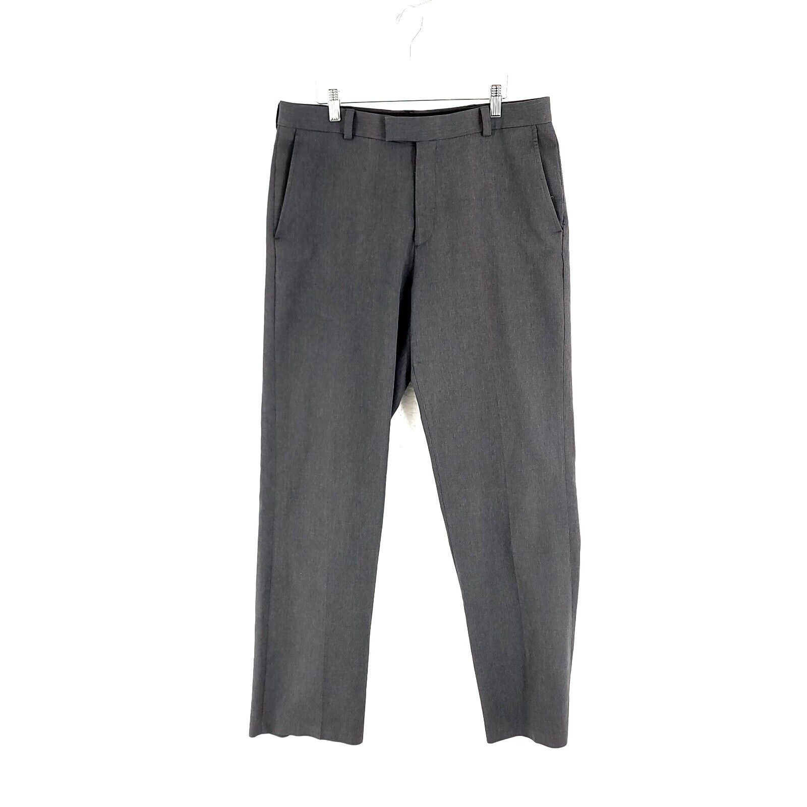 Kenneth Cole Kenneth Cole Reaction Gray Polyester Mid Rise Flat Front Dre Size 34R - 1 Thumbnail
