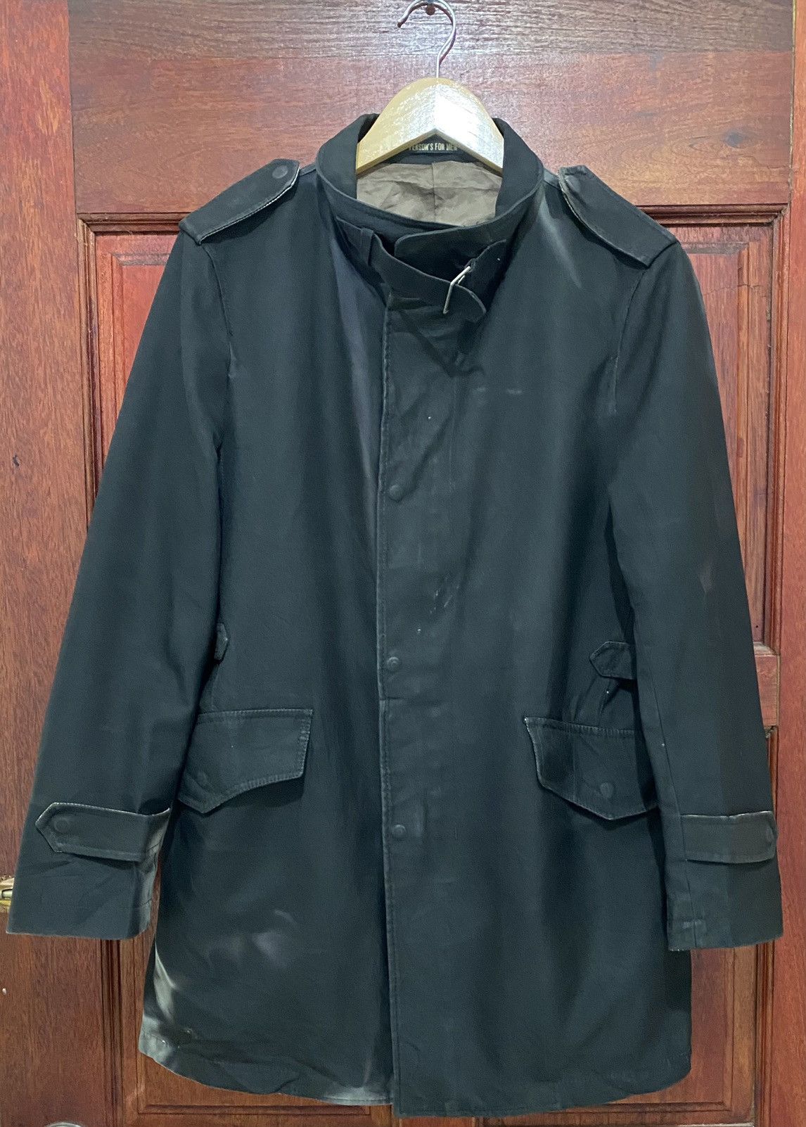 image of Ppfm Rock Punk Japanese Jacket Sun Faded in Black, Men's (Size Small)