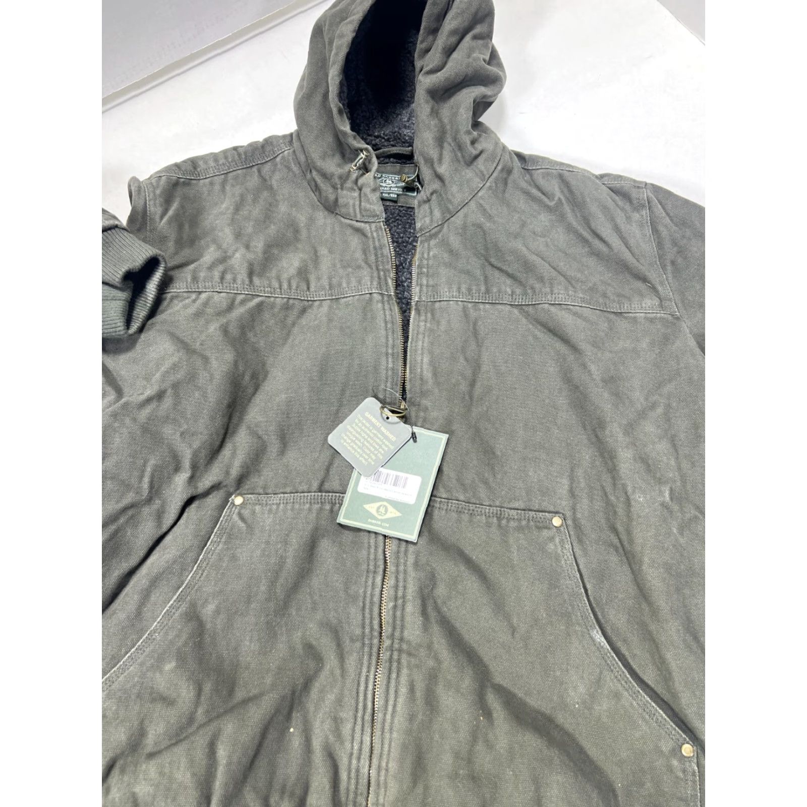 Vintage G.H. Bass & Co. Men's Sherpa Lined Canvas Bomber Jacket Olive Green XXL 2XL NEW! Size US XXL / EU 58 / 5 - 6 Thumbnail