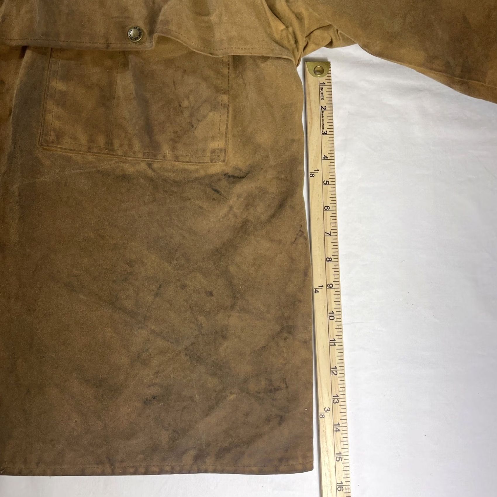 Filson VINTAGE Filson 63 Men's XL Waxed Jacket Double Tin Cloth Logger Cruiser Worn Beige Tin Jacket Field Jacket Mens XL Beige 1963 Decade Outdoor Size US XL / EU 56 / 4 - 6 Thumbnail