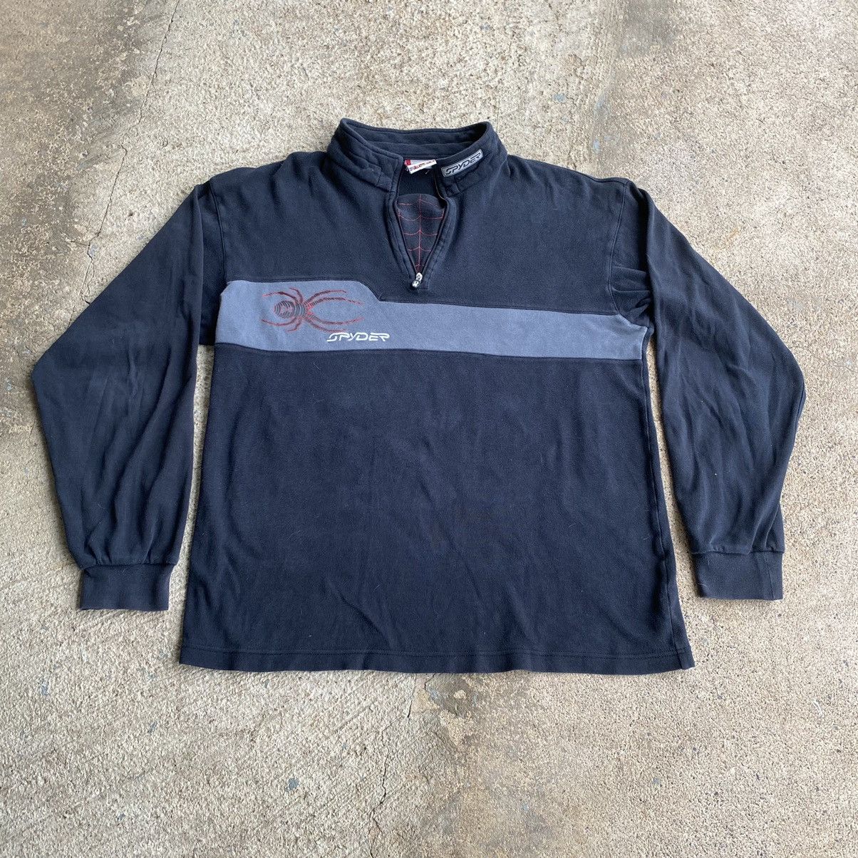 Spyder × Vintage Vintage Y2K Spyder Web Half Zip Pullover Longsleeve Shirt Size US L / EU 52-54 / 3 - 2 Thumbnail