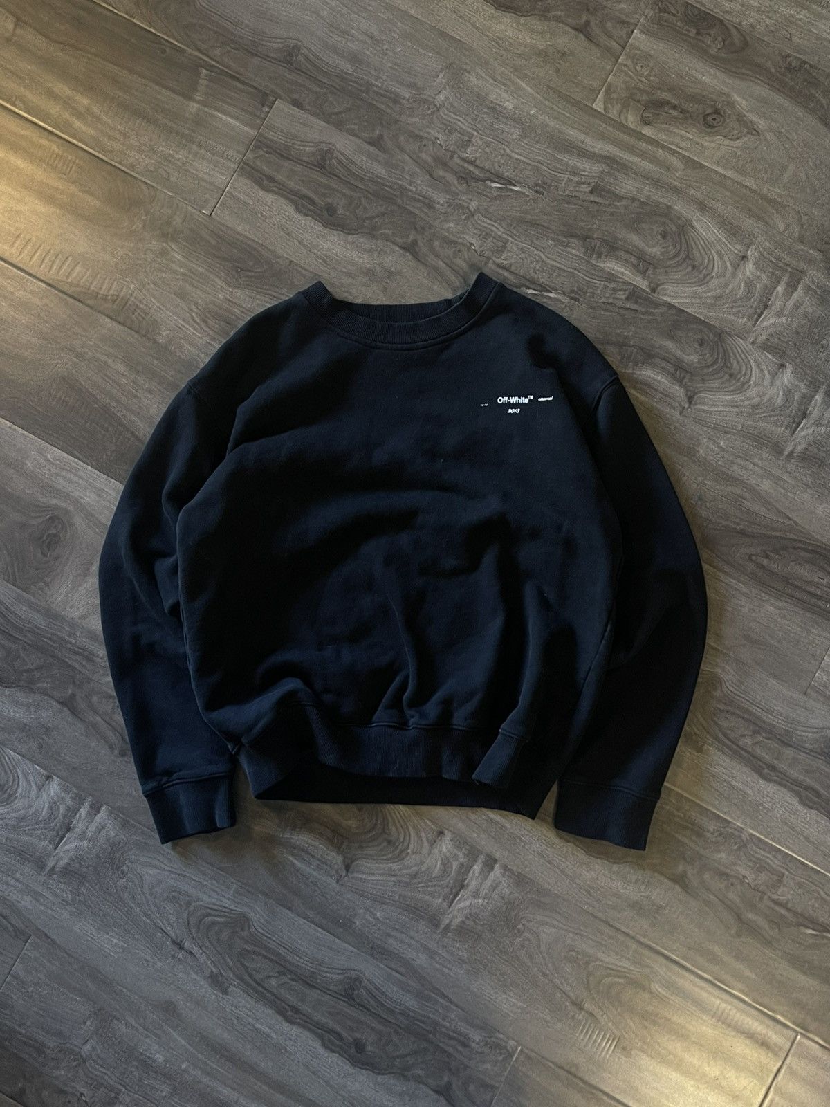 Off-White Off-White Virgil Abloh Ripped Arrows Logo Sweatshirt Size US XS / EU 42 / 0 - 4 Thumbnail