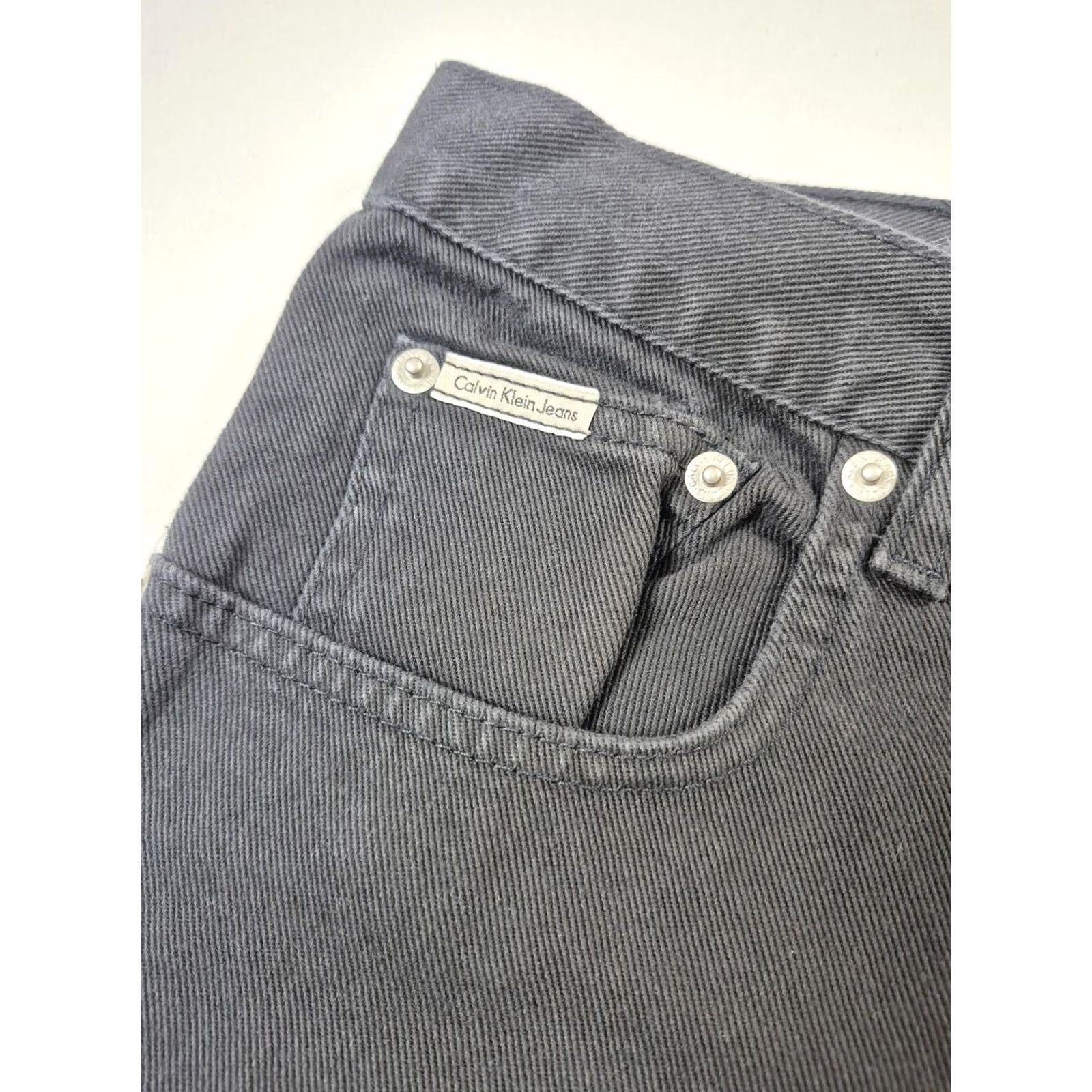 Vintage Calvin Klein Jeans Jeans Mens 34x32 Black High Rise Tapered Leg Denim Easy Fit Size US 34 / EU 50 - 6 Thumbnail