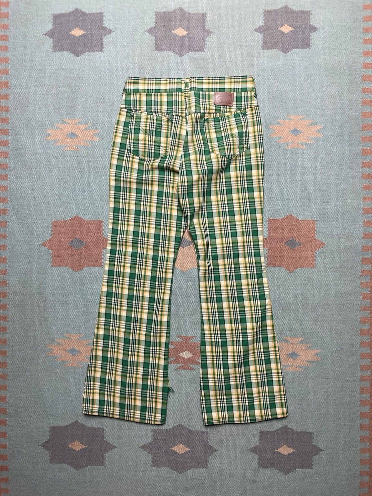 Sears × Vintage 1970s sears flare pants toughskins plaid wide hippie16 27x27 Size 27" / US 4 / IT 40 - 6 Thumbnail