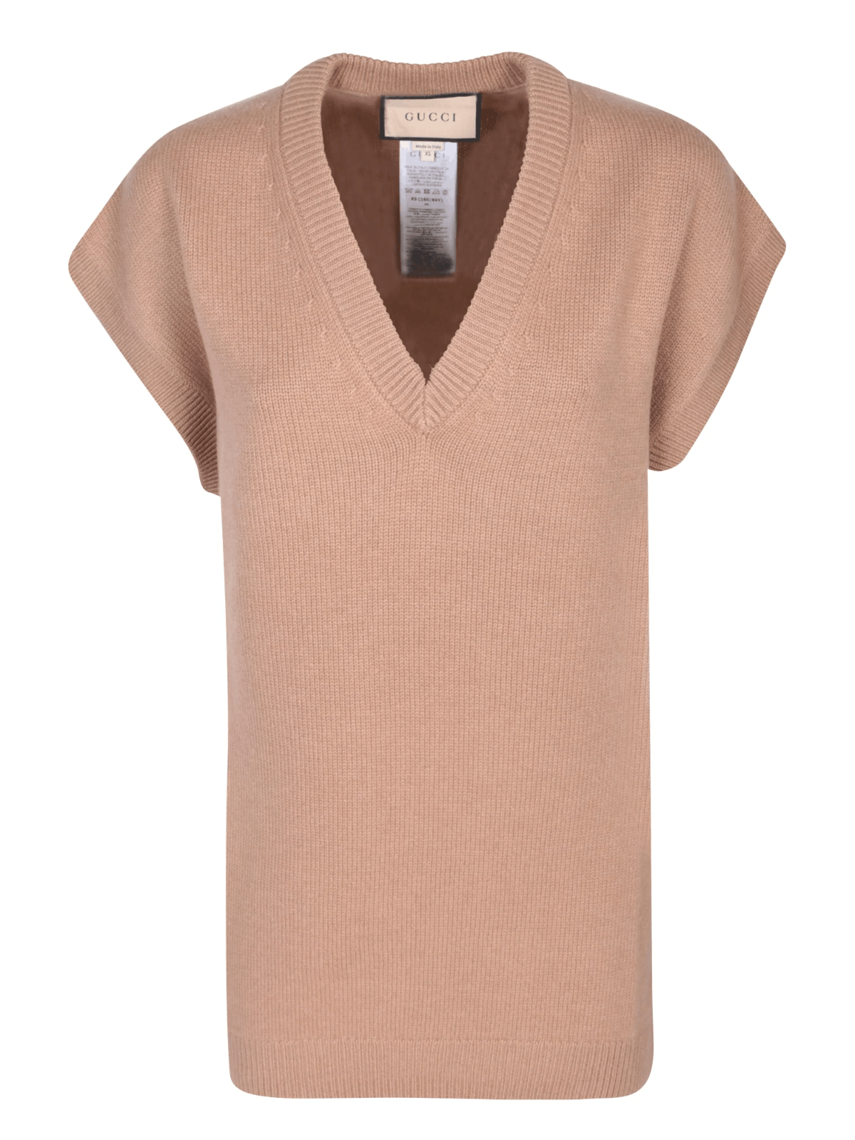 Gucci GUCCI Beige Cashmere Vest New & Authentic Size ONE SIZE - 1 Thumbnail