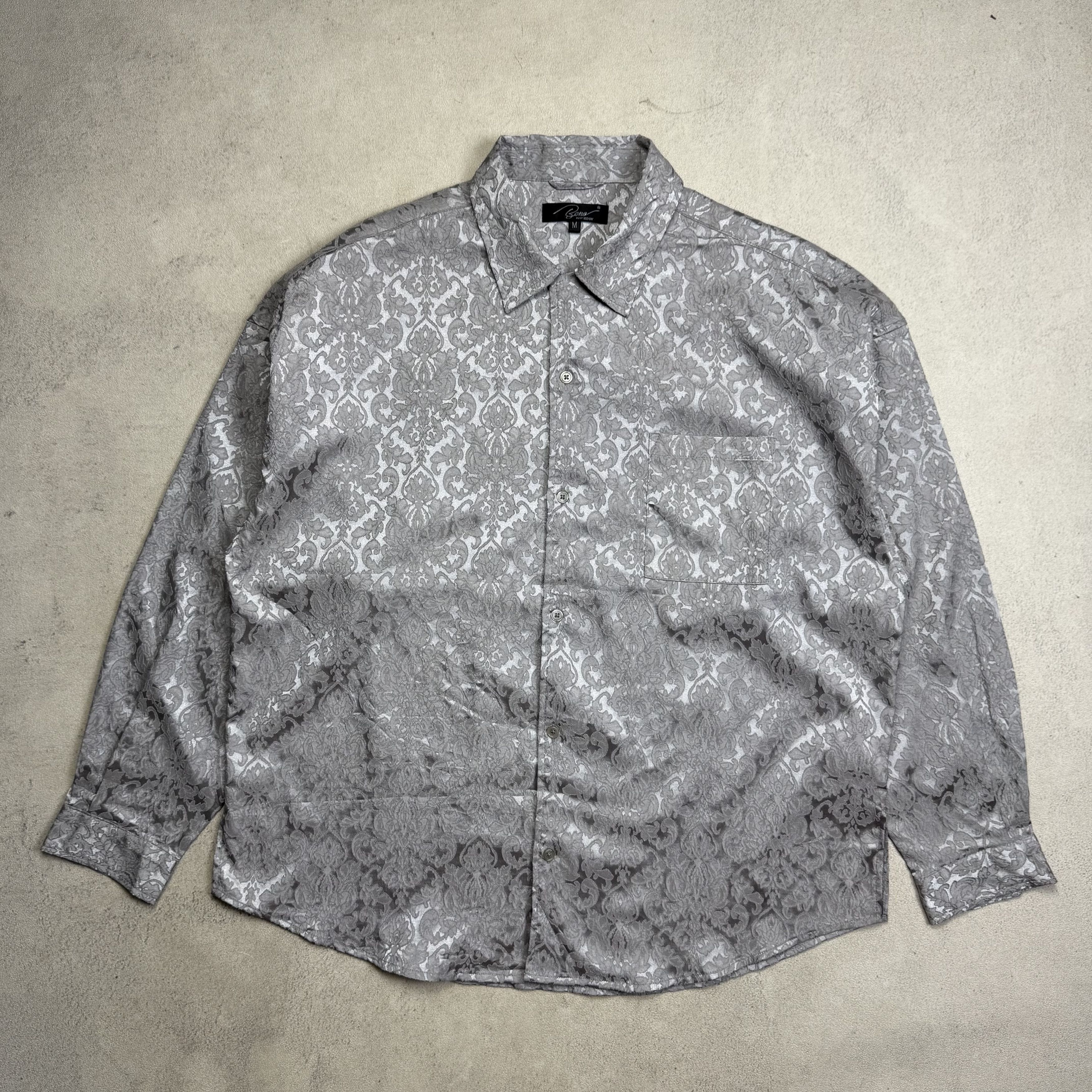 Japanese Brand BENO Brocade Baroque Floral Jacquard Oversized Shirt Size US M / EU 48-50 / 2 - 1 Thumbnail